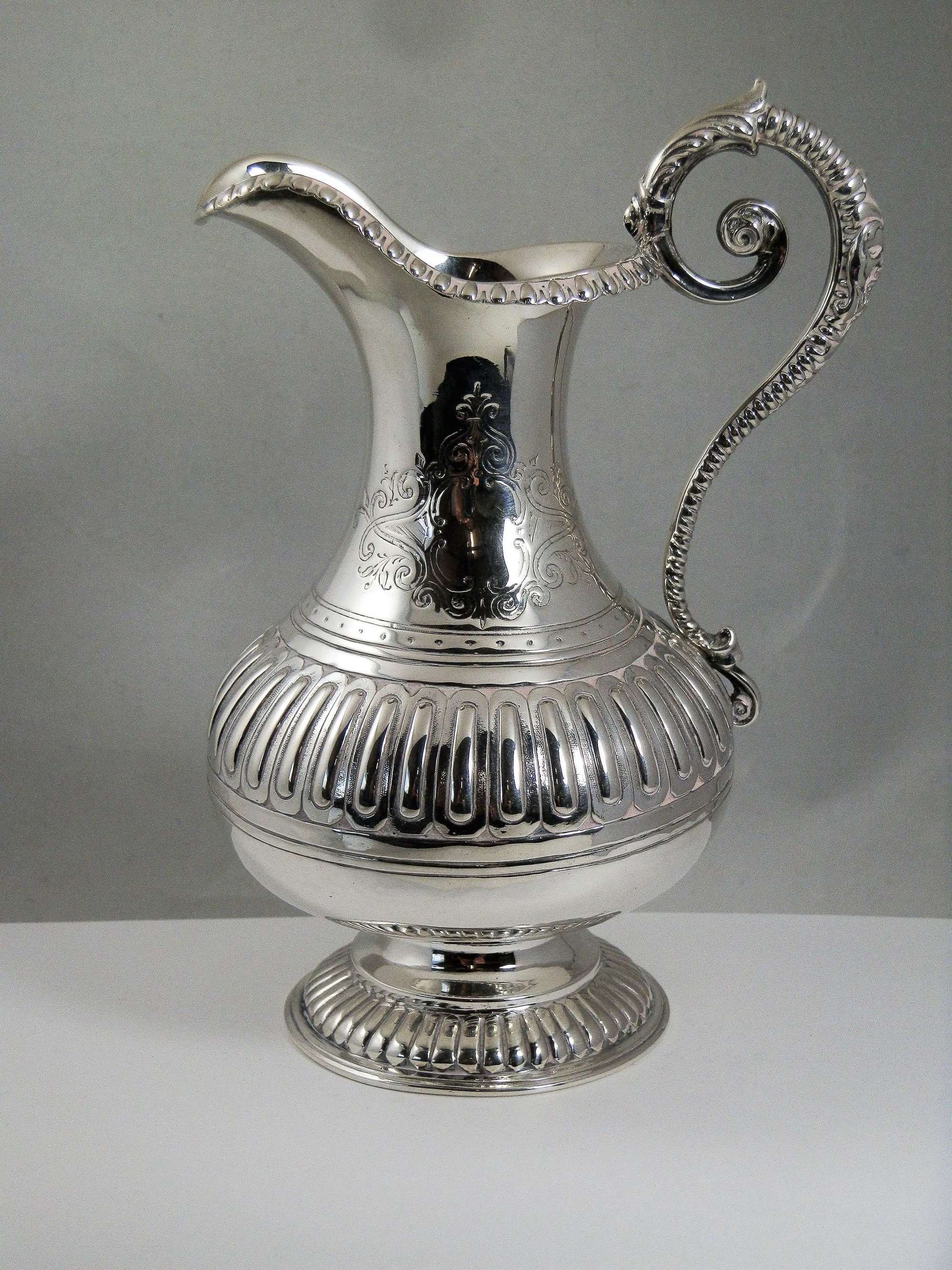Ornate Victorian silver jug, Joseph Angell II, London 1858