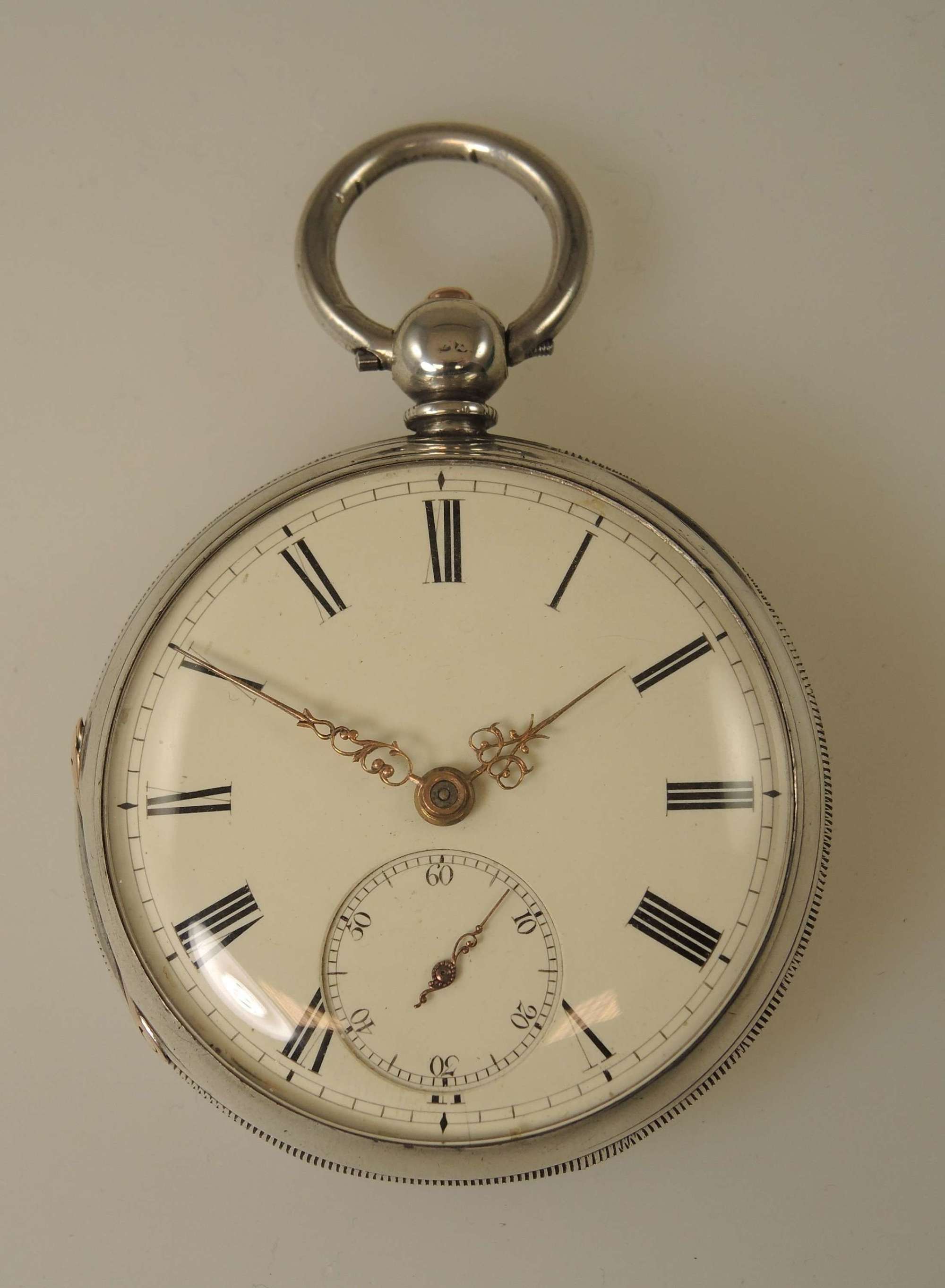 English silver BURDESS PATENT fusee pocket watch c1873