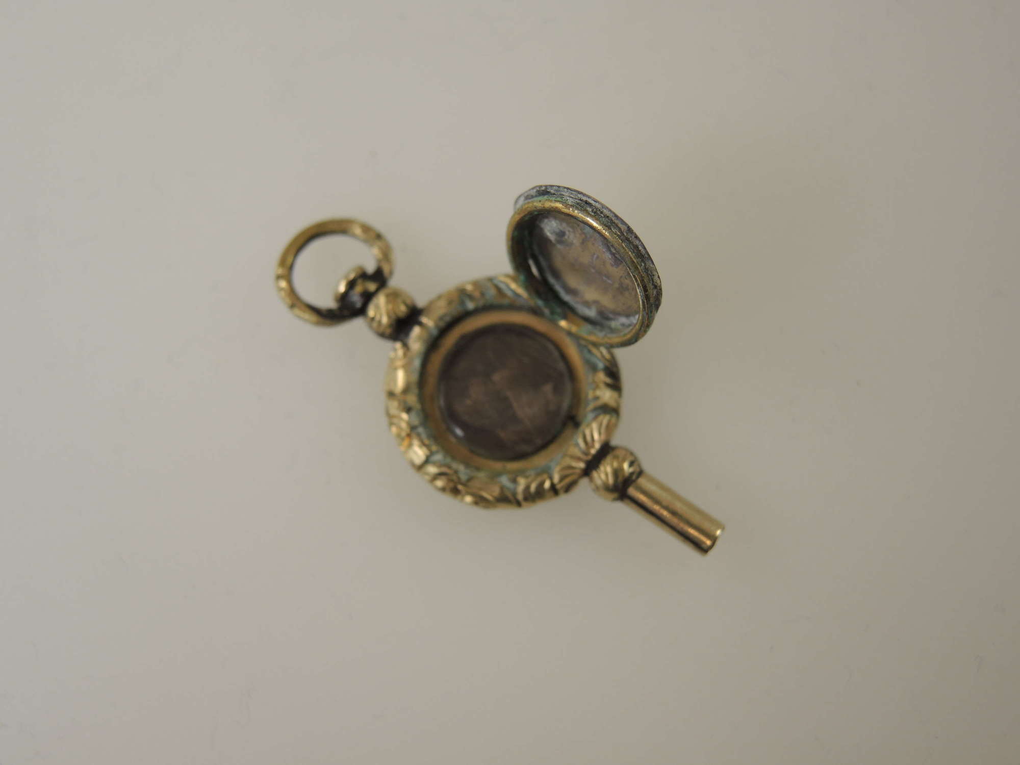 Unusual LOCKET pocket watch key c1850