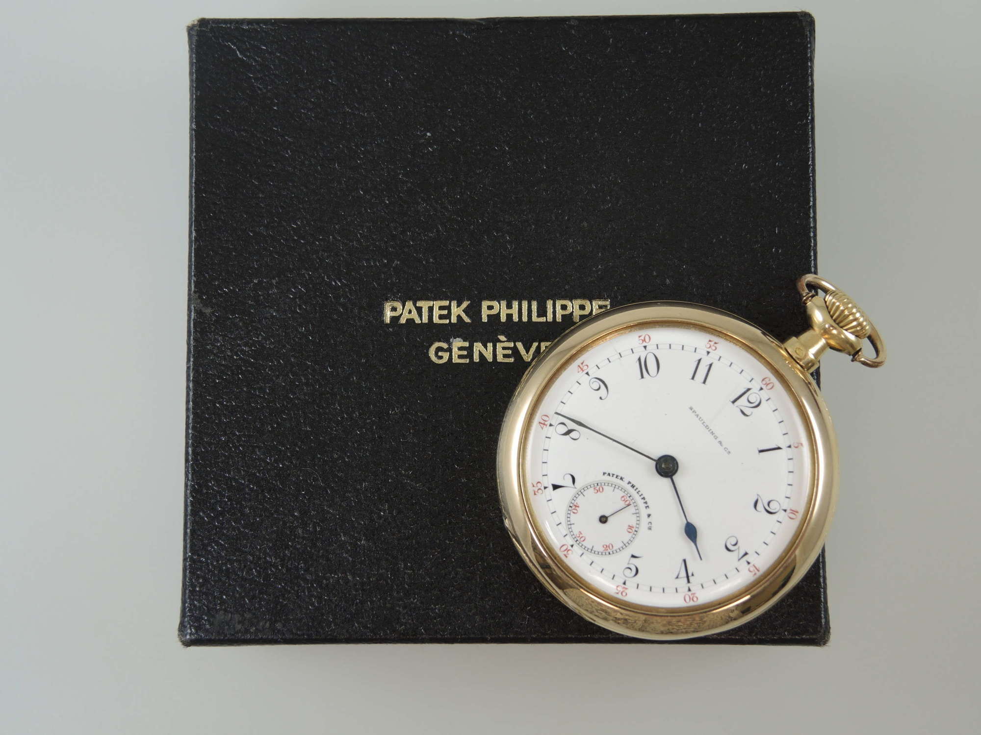 Solid 18K gold Patek Philippe & Co pocket watch c1908