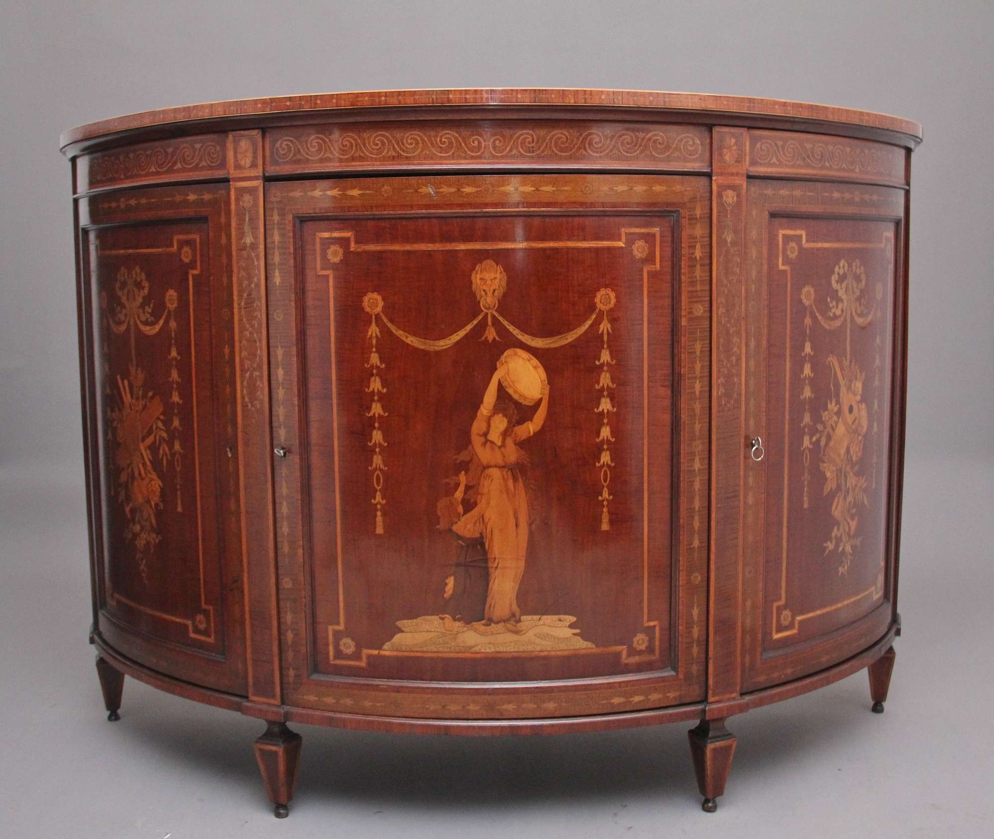 Fabulous Quality 19th Century Mahogany And Inlaid Cabinet