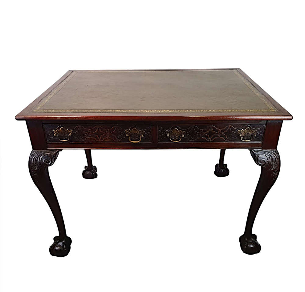 A Stunning Late 19th Century Desk In The Thomas Chippendale Manner