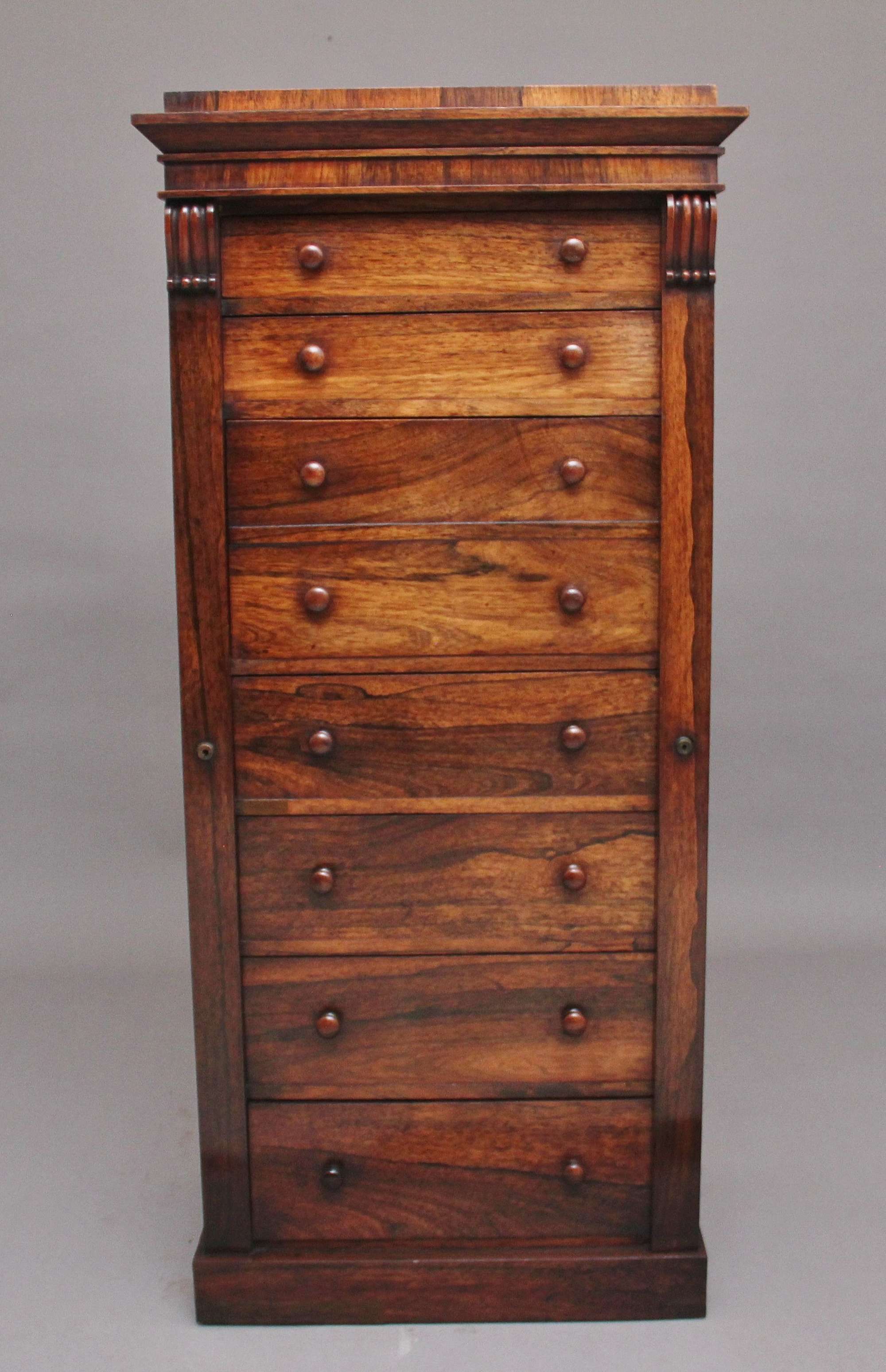 Early 19th Century rosewood Wellington chest