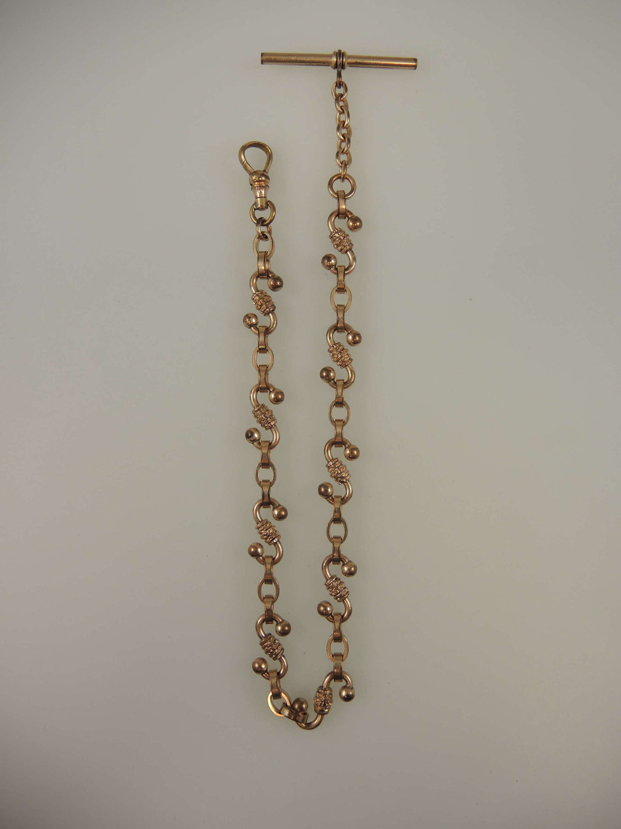 Superb gold plated Victorian pocket watch chain c1890