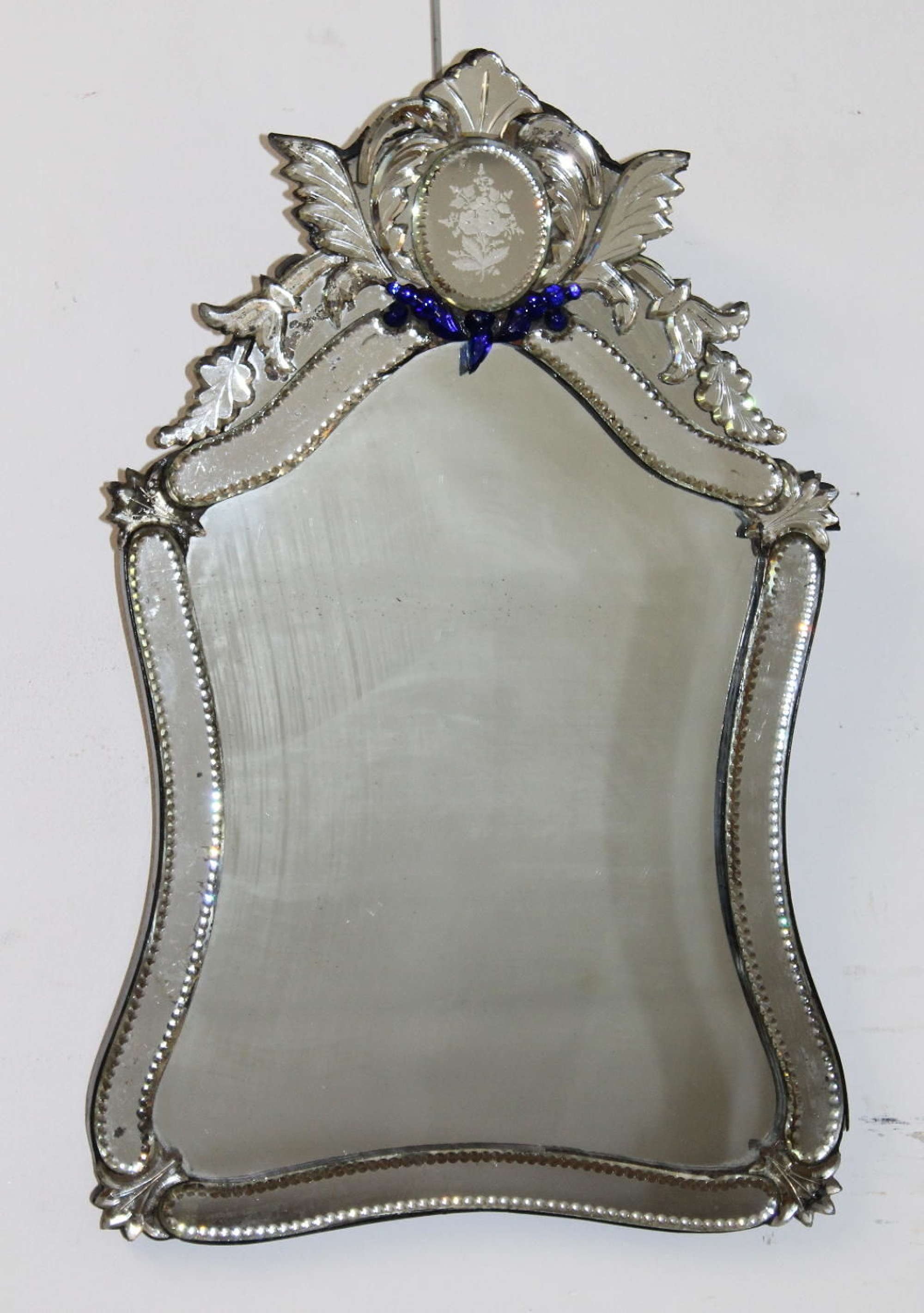 19thC Curvy Tabletop Venetian Mirror