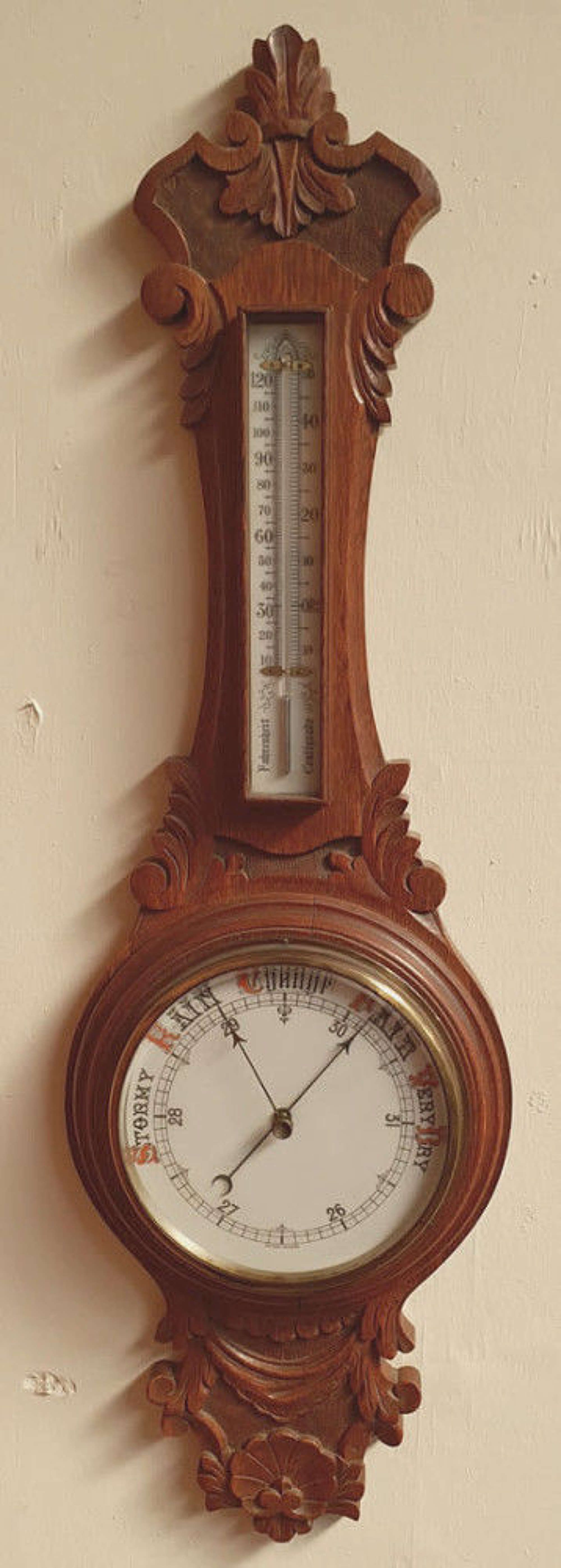19th Century Oak Barometer., 1800s