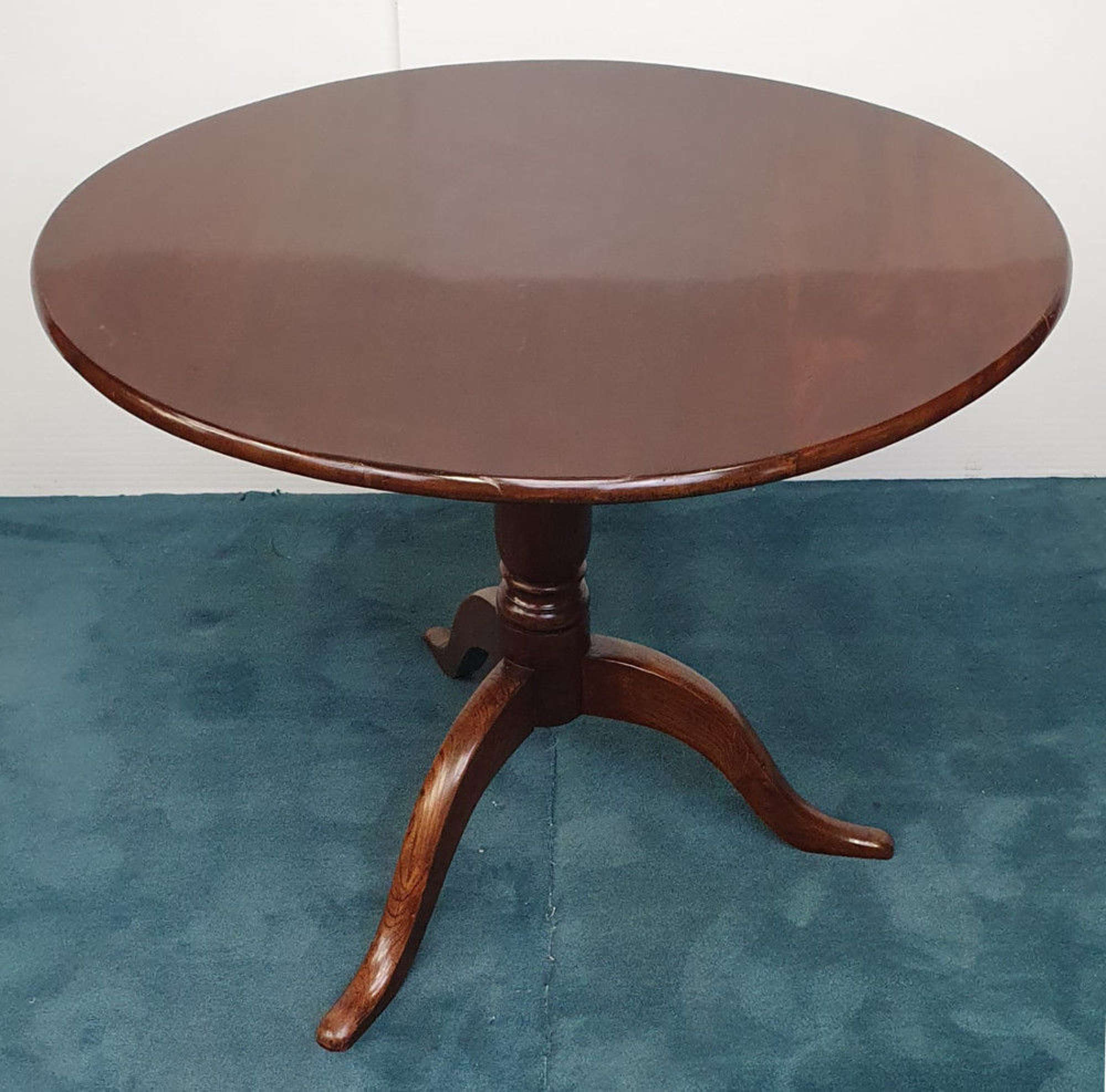Georgian Flip Top Lamp Table With Elm Tripod Base