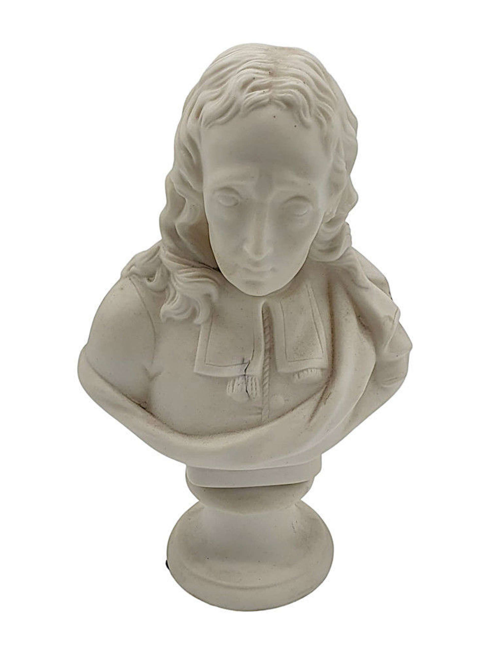 A Lovely 19th Century Parian Ware Bust Depicting The Renowned Author J