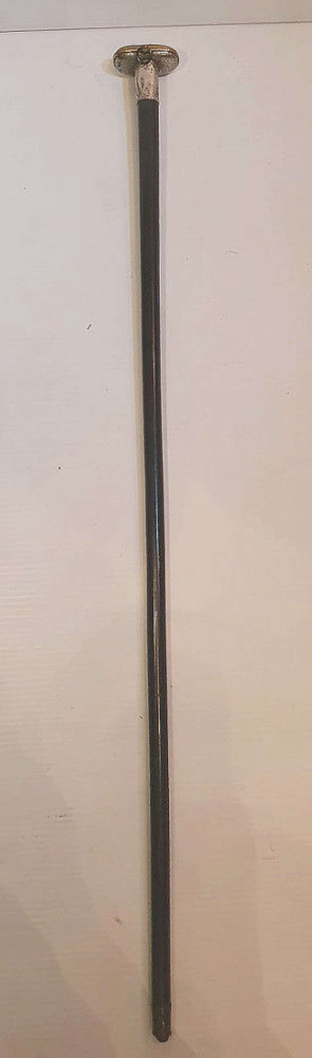 19th Century Silver Topped Walking Cane