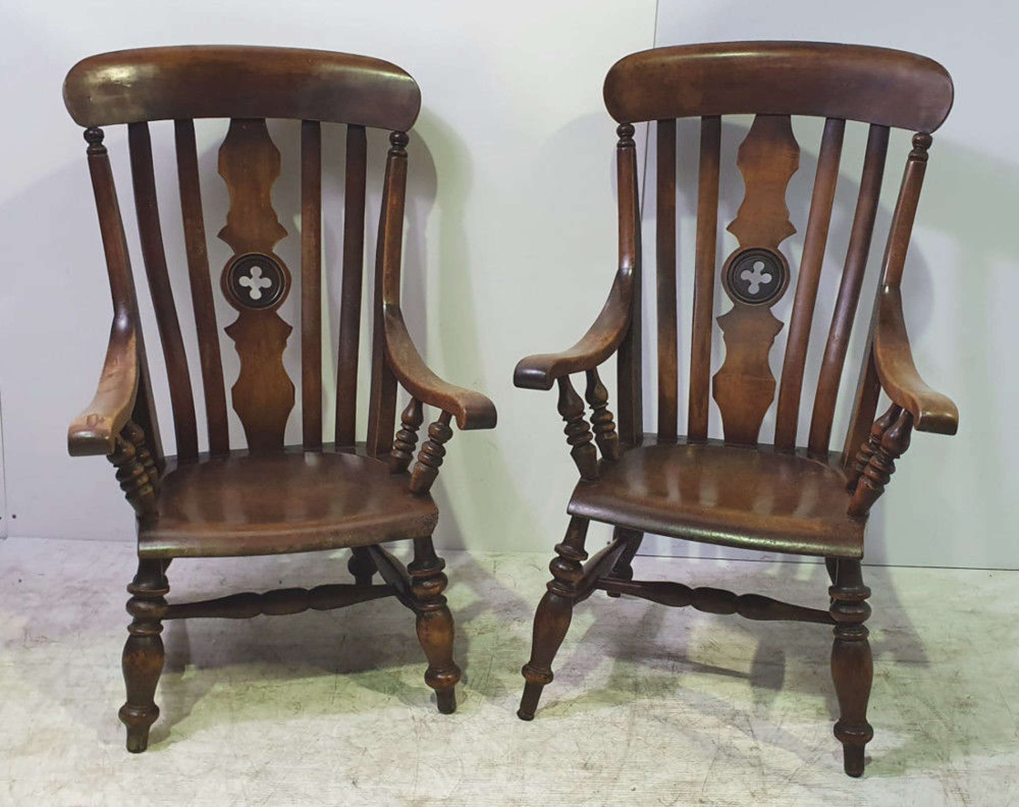 19th Century Ash And Elm Childs Windsor Armchairs