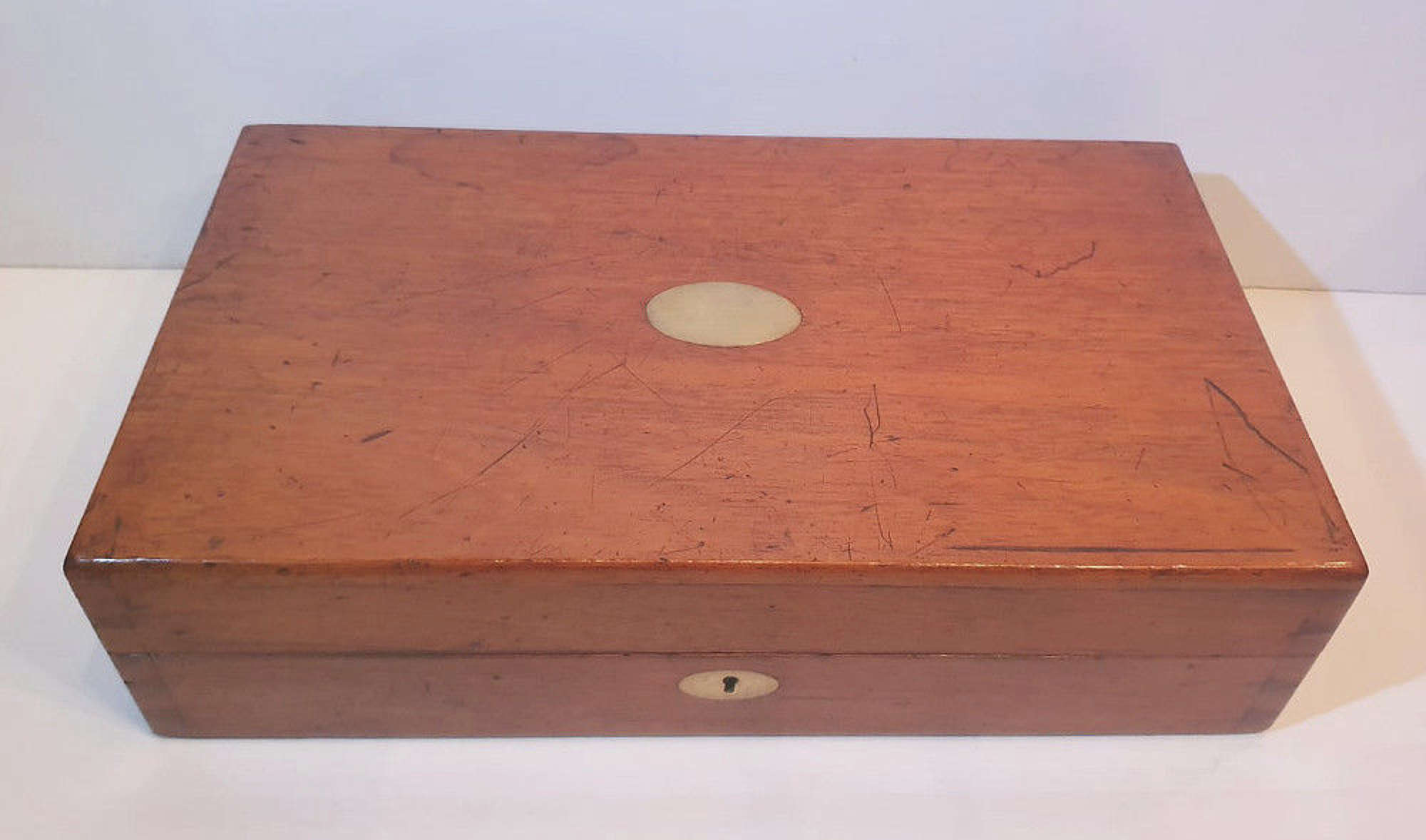 19th Century Mahogany Cased Games Box And Contents