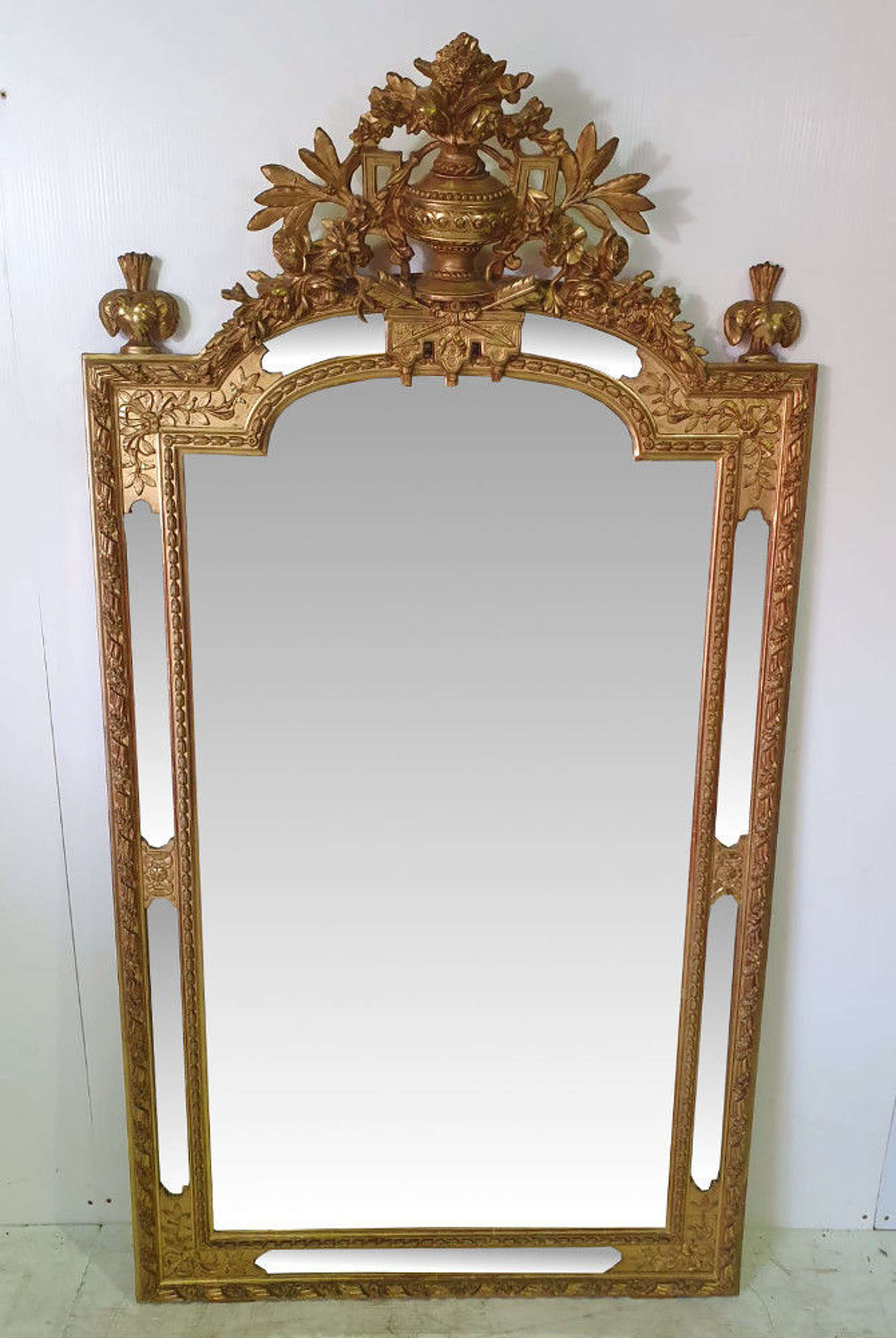 19th Century Large Margin Antique Mirror