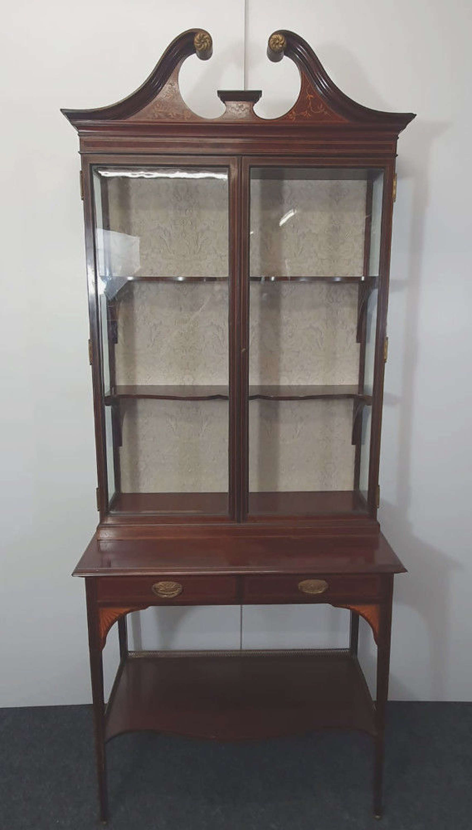 Edwardian Mahogany Display Or Antique Bookcase