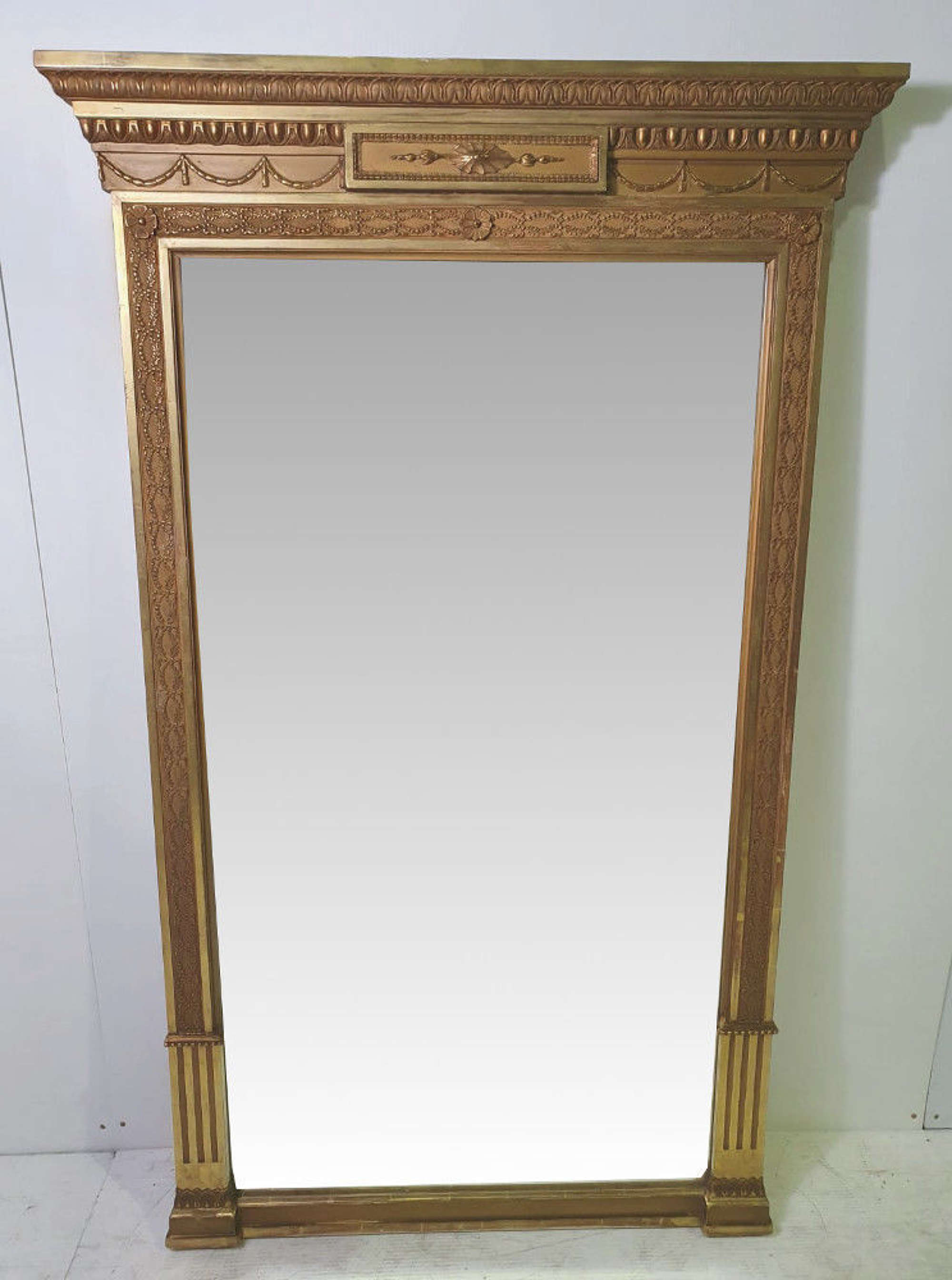 Late 19th Century Gilt Adams Design Antique Mirror