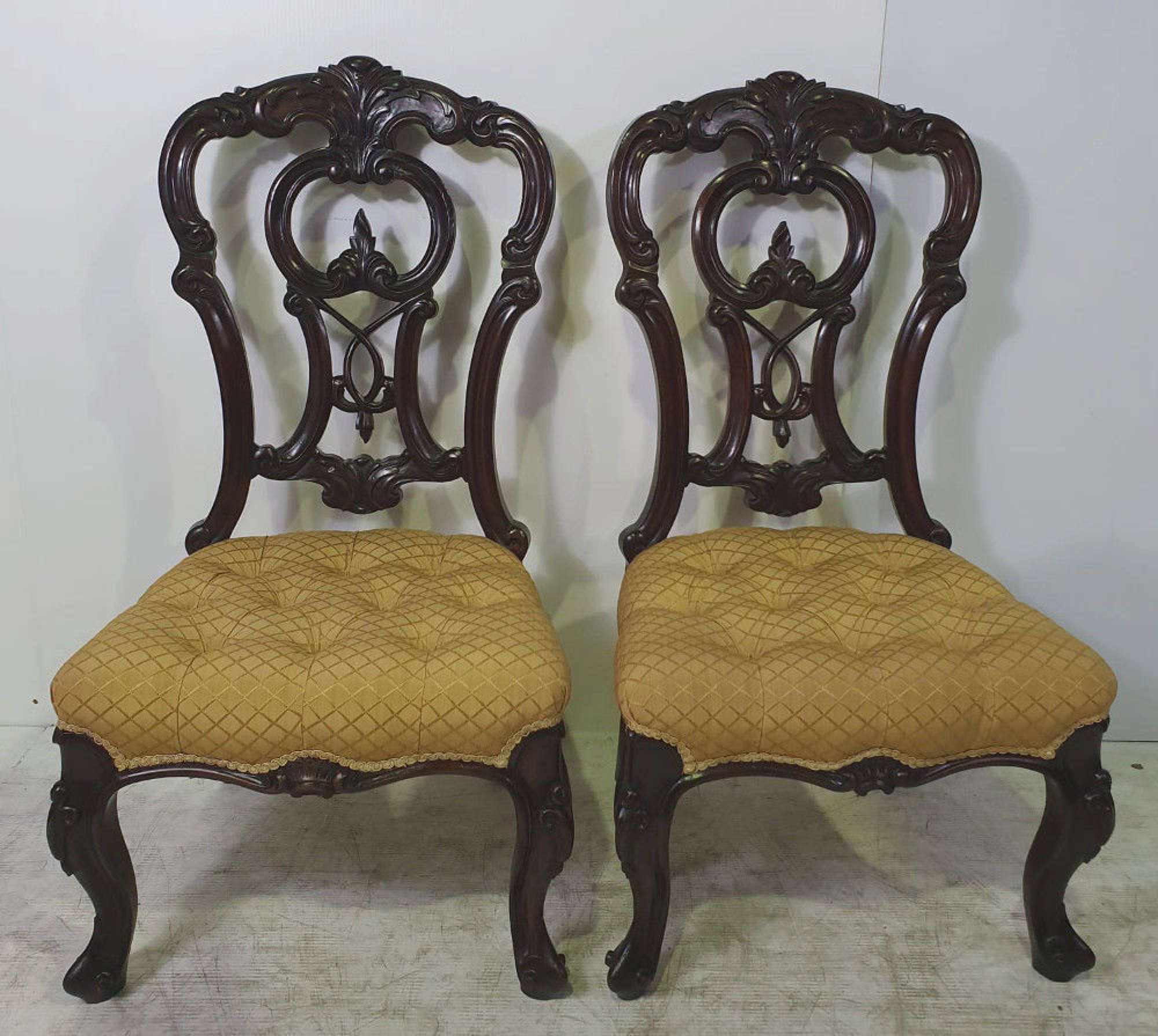 Rare Pair Of 19th Century Irish Nursing Antique Chairs