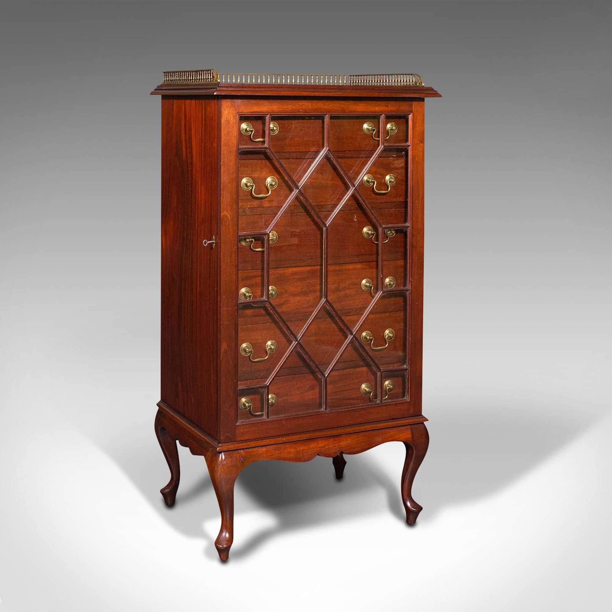 Antique Glazed Specimen Cabinet, English, Tallboy, Chest Of Drawers, Victorian