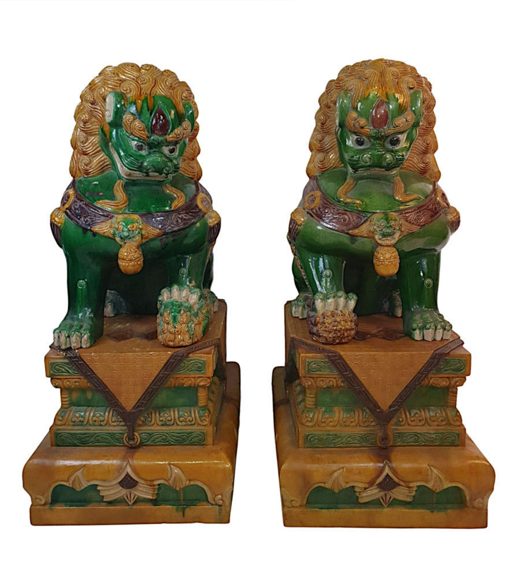A Rare And Important Pair Of Early 20th Century  Chinese Export Foo Do