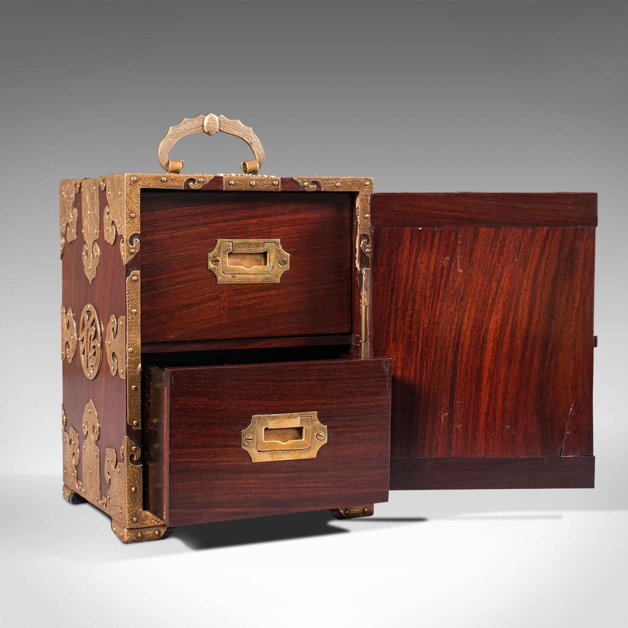 Antique Collector's Box, Chinese, Rosewood, Decorative Specimen Case C.1920