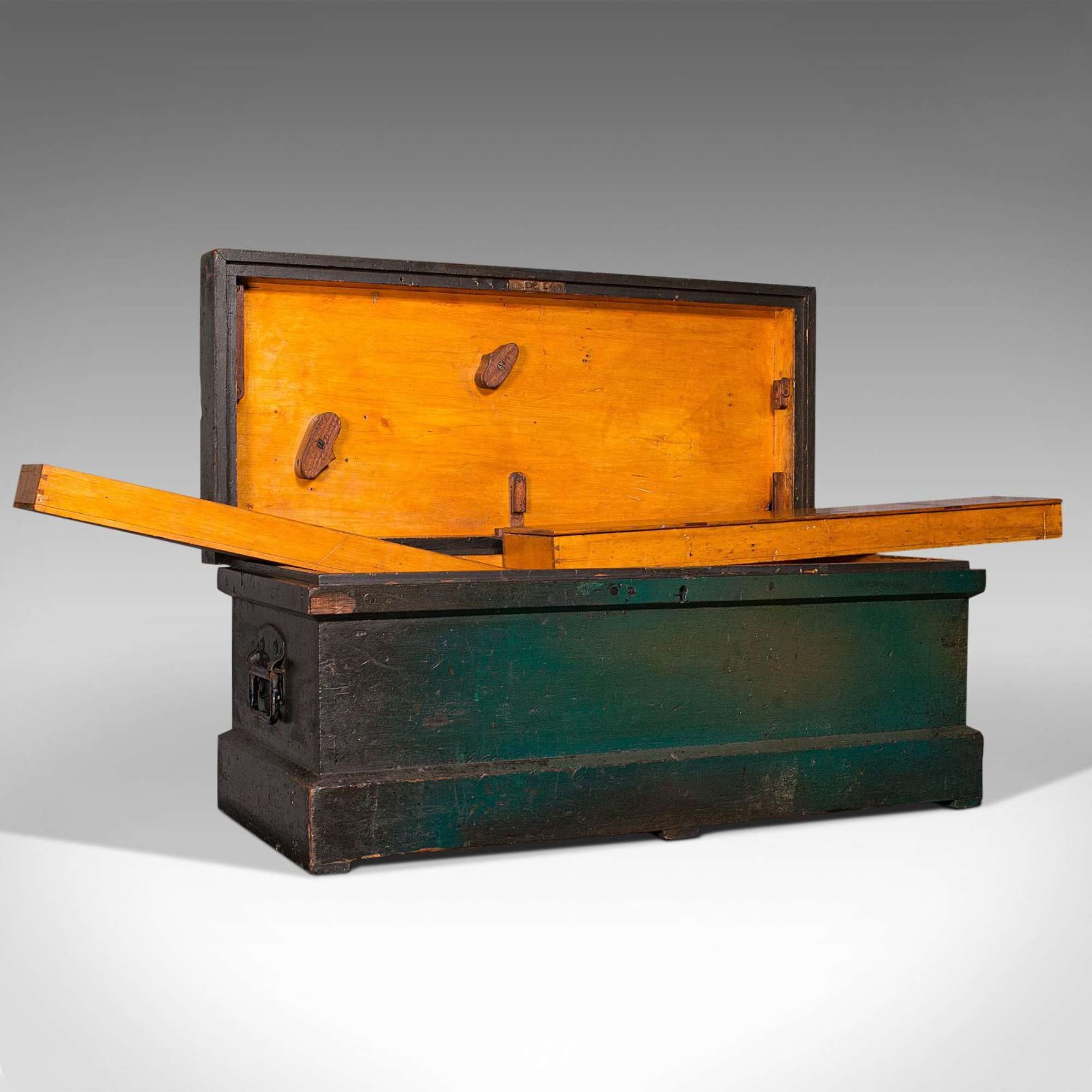 Antique Shipwright's Chest, English, Craftsman's Tool Trunk, Victorian C.1900