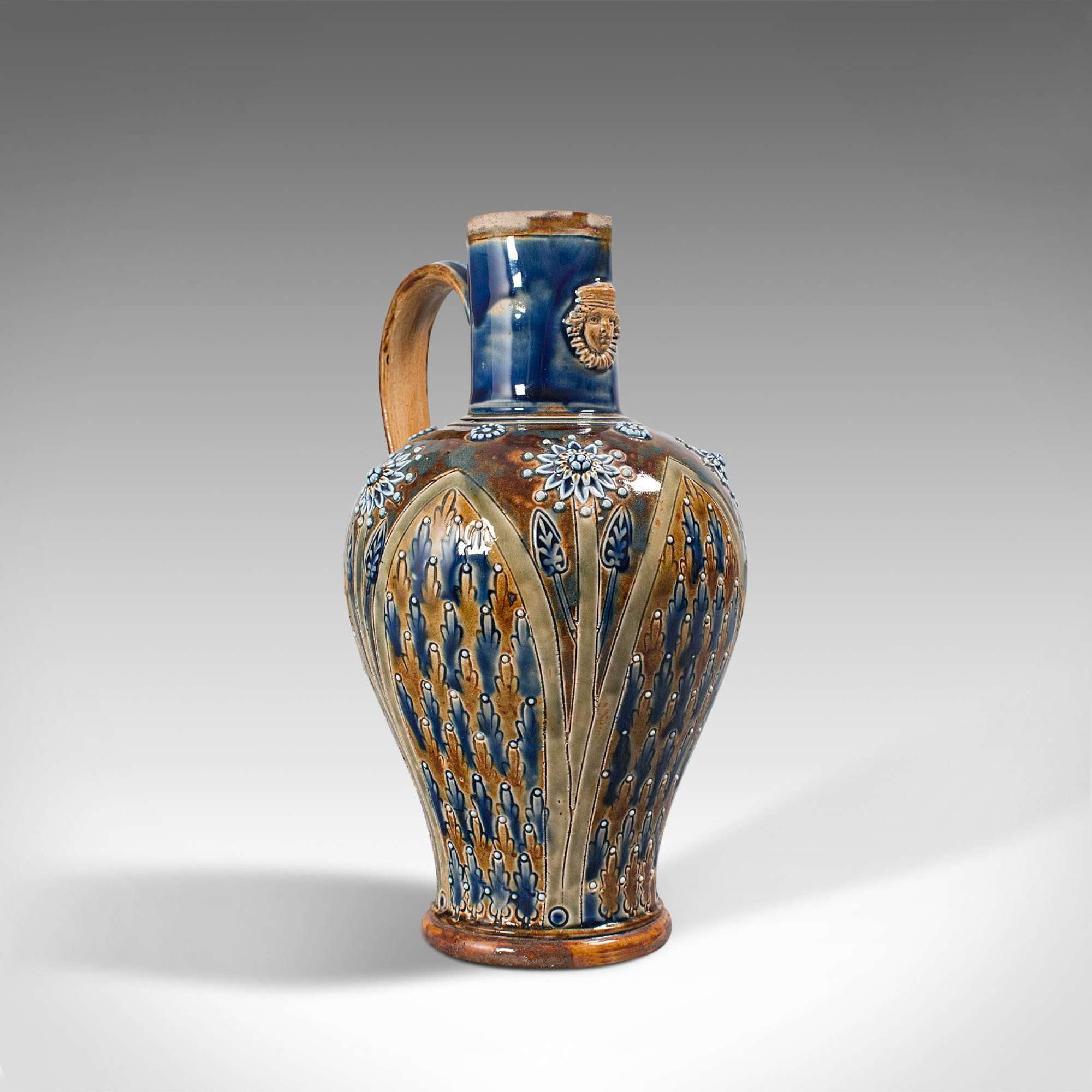 Antique Serving Ewer, English, Ceramic, Decorative, Amphora, Victorian, 1876