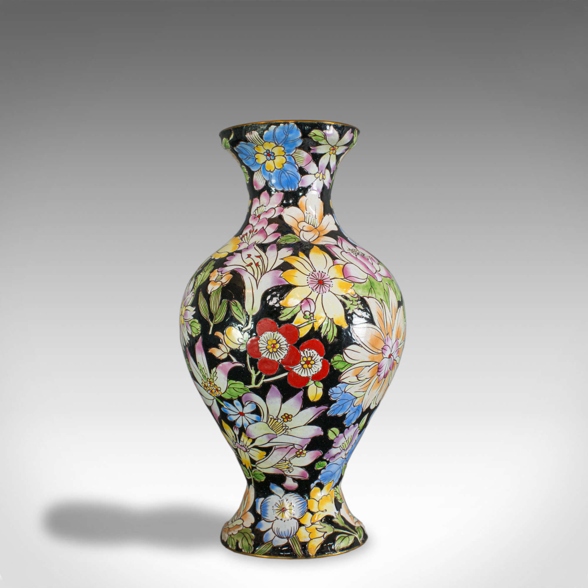 Antique Decorative Vase, French, Cloisonne, Baluster Urn, Victorian, C.1880