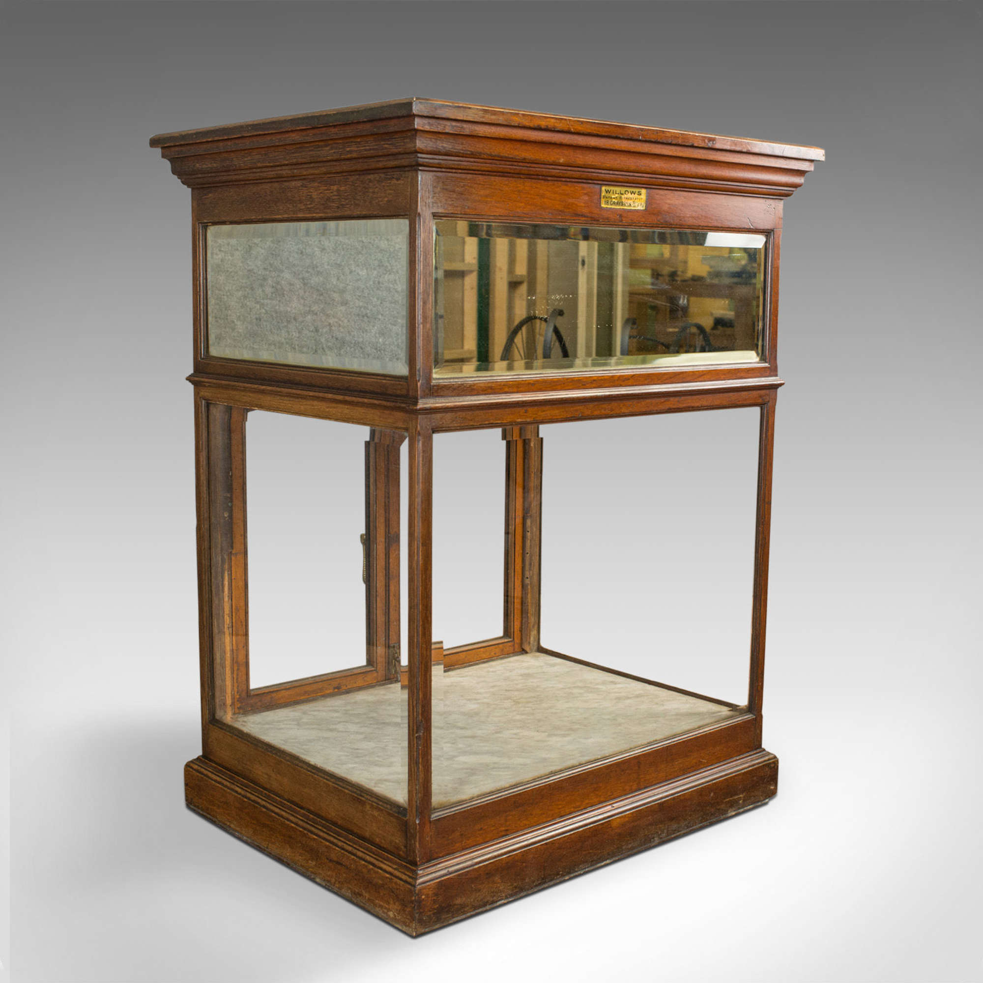 Antique Shop Display Cabinet, English, Edward Willows, Patented, Circa 1905