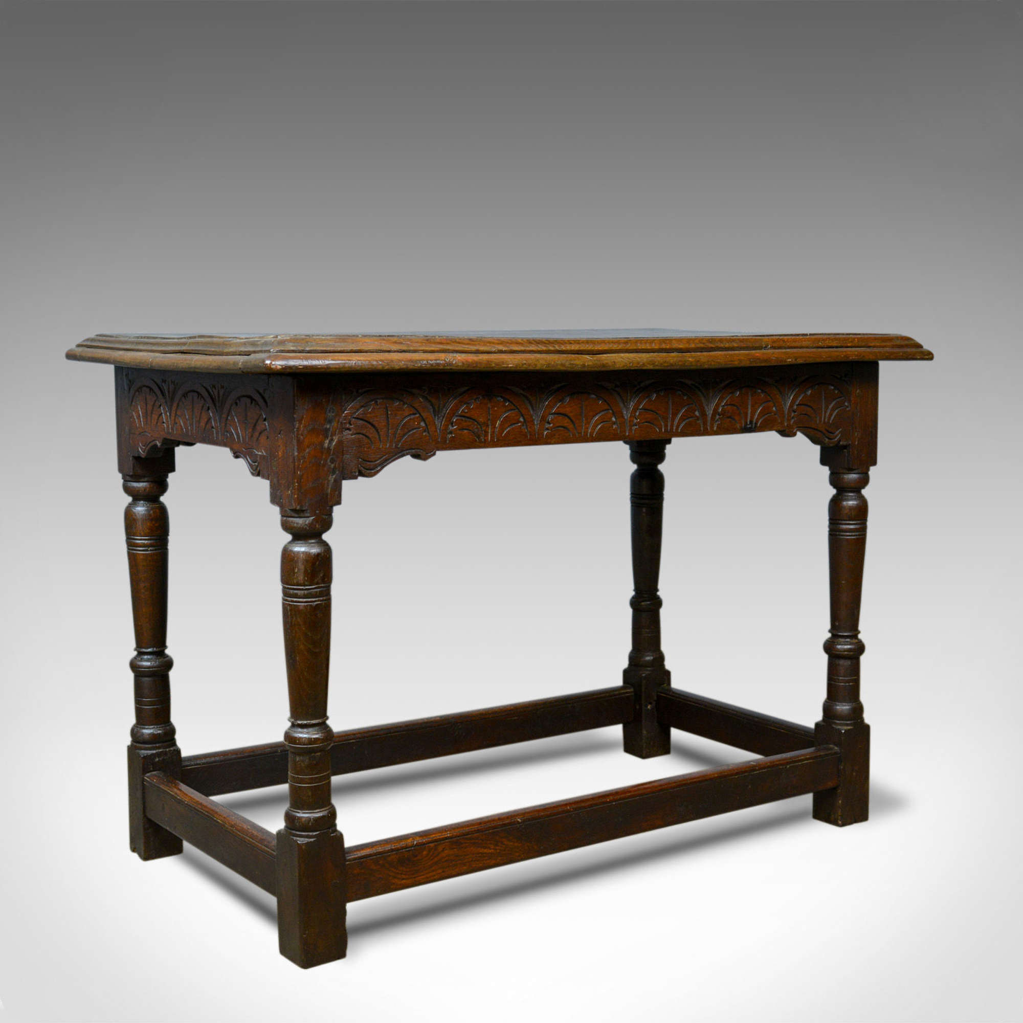 Antique Oak Console Table, English, Jacobean Revival, Refectory C.1800