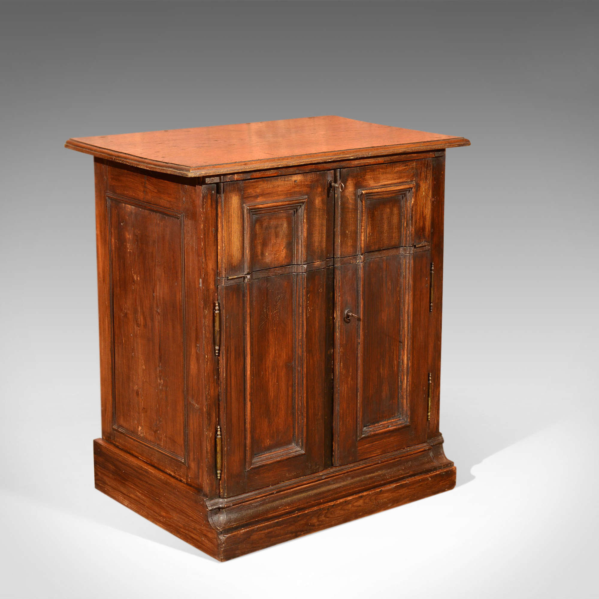 Antique Specimen Cabinet, French Oak Cupboard, Secretaire, Desk C.1850
