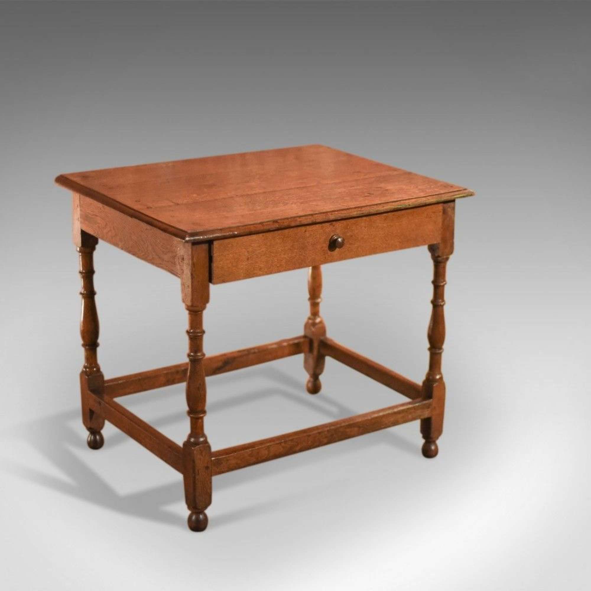 Antique Occasional Table, Victorian Oak C.1850