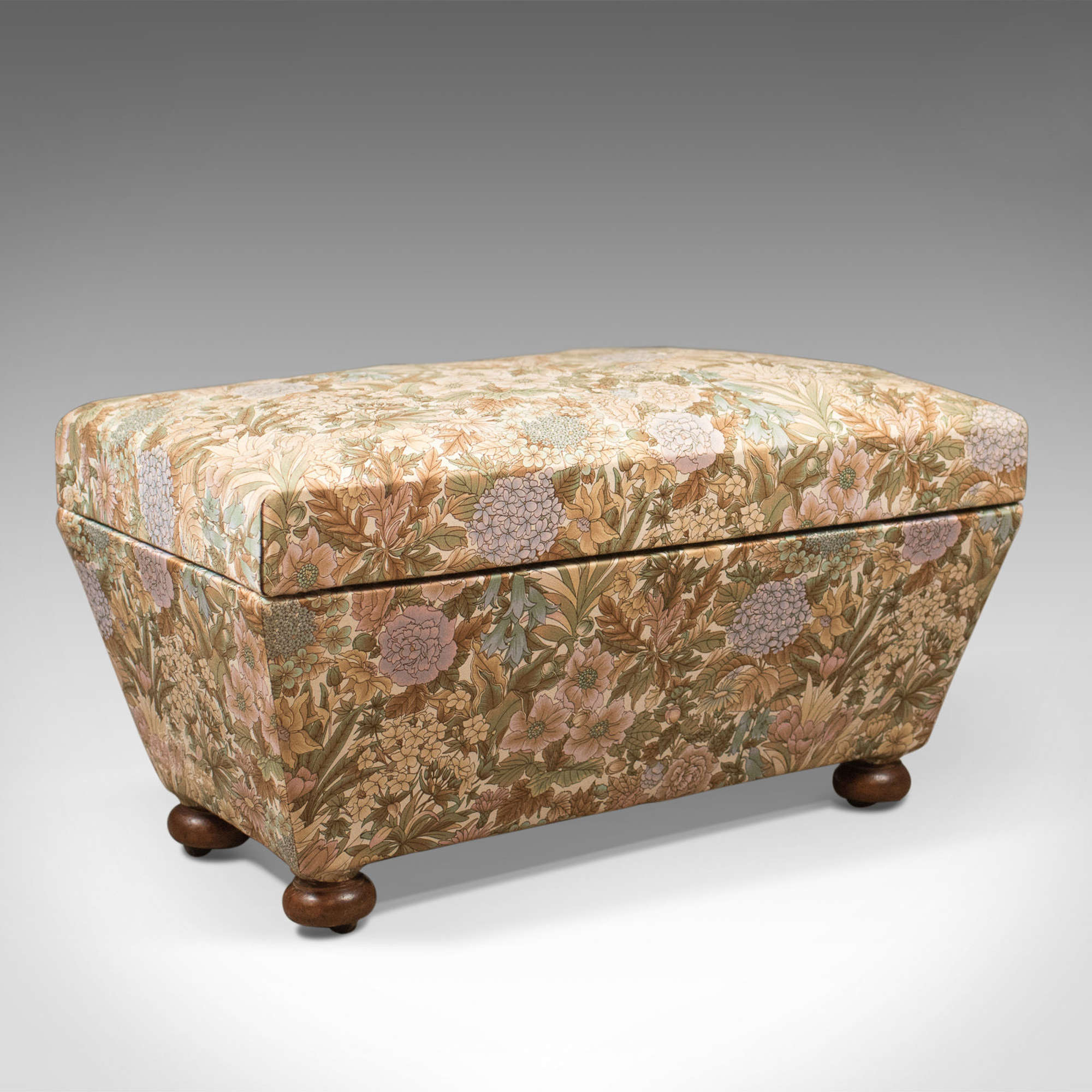 Antique Ottoman, Victorian Upholstered Chest C.1870