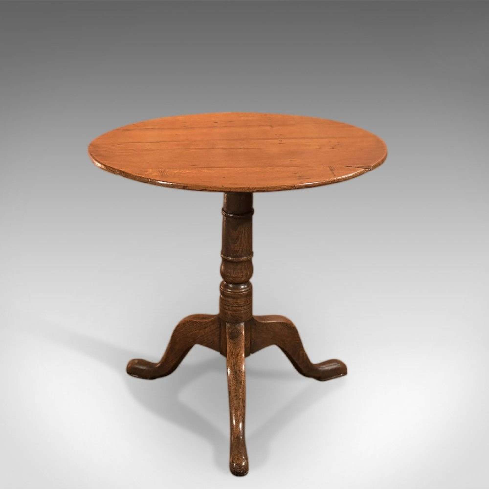 Antique Side Table, Georgian, Oak