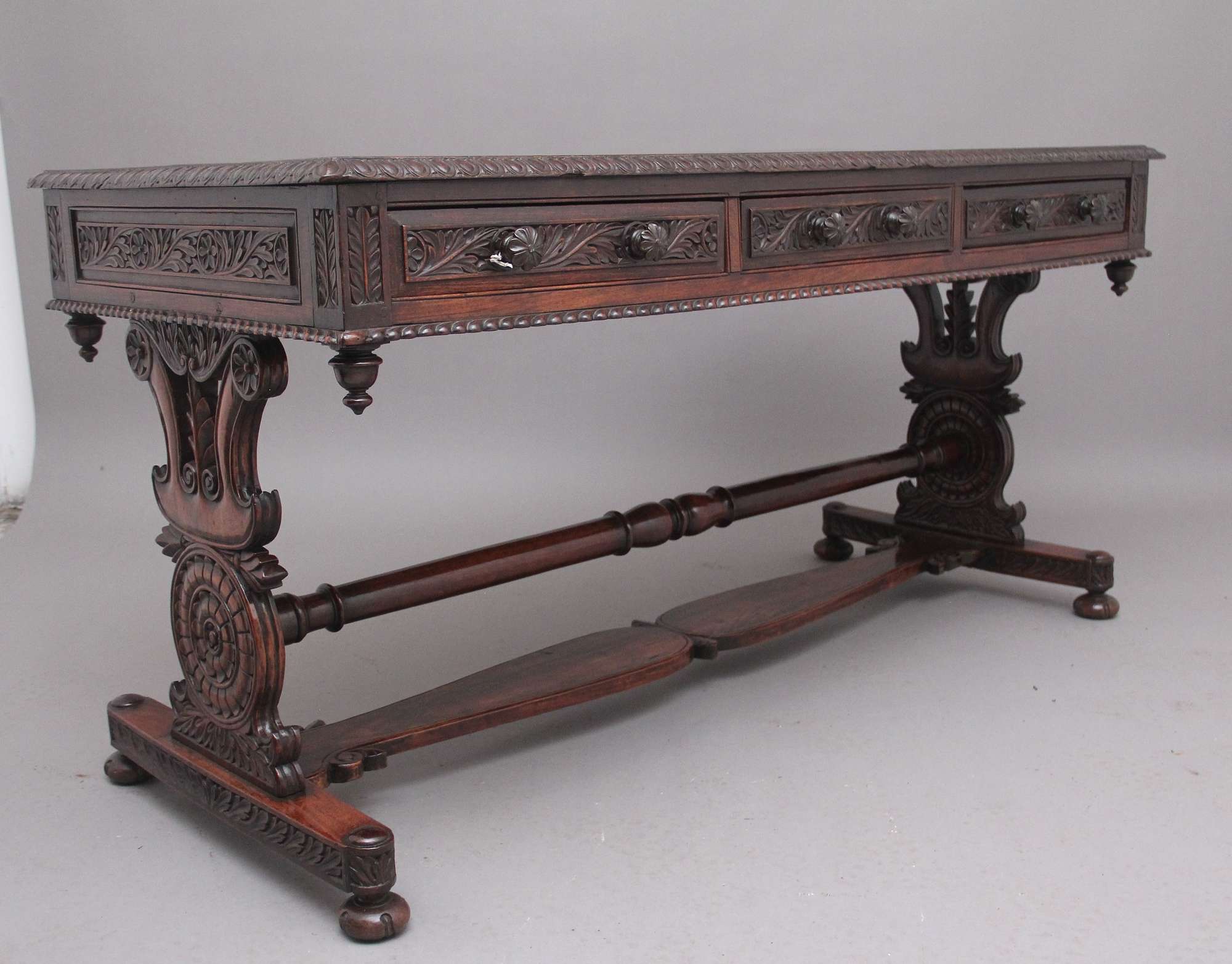 Early 19th Century Anglo-indian Teak Consul Table