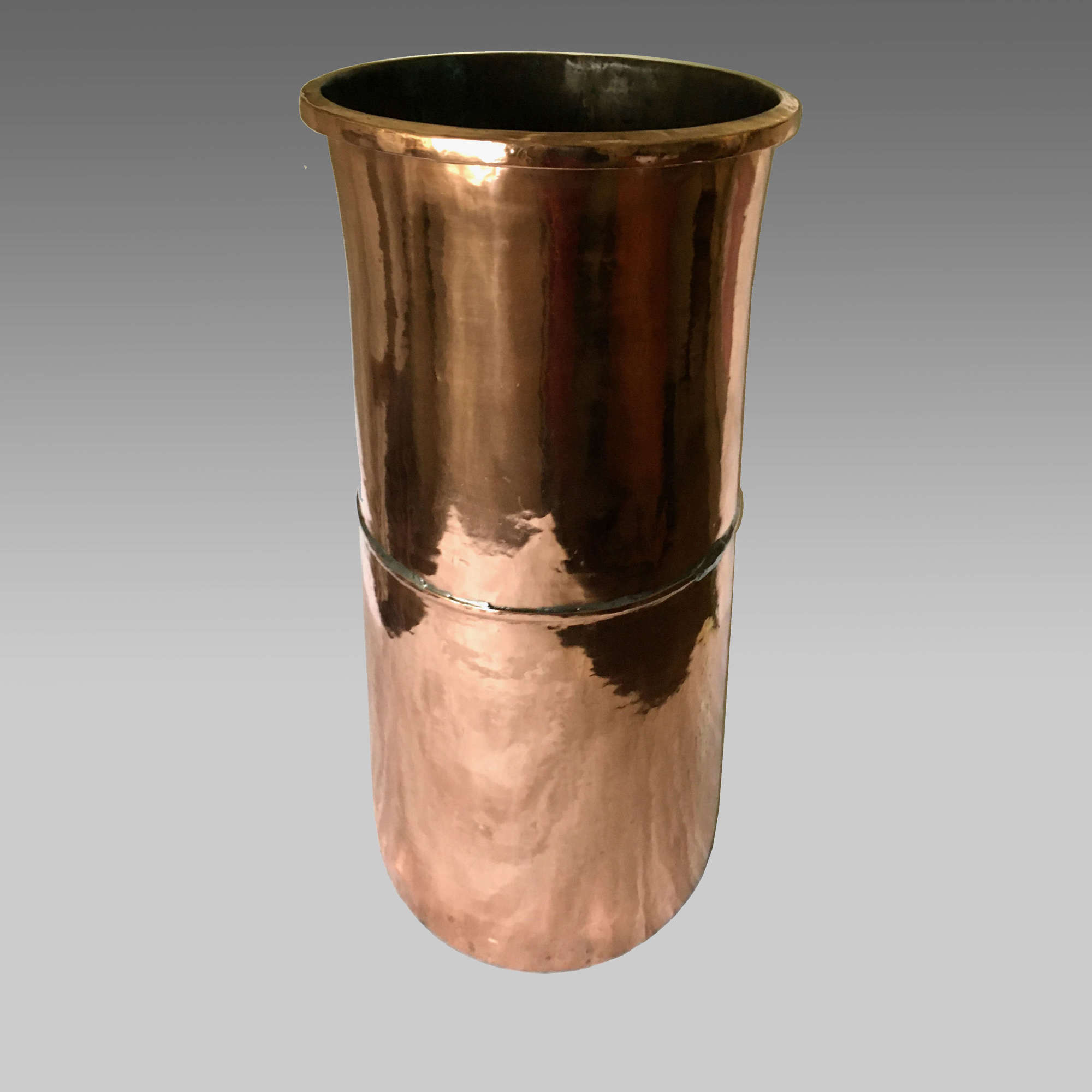 19th century tall copper pot