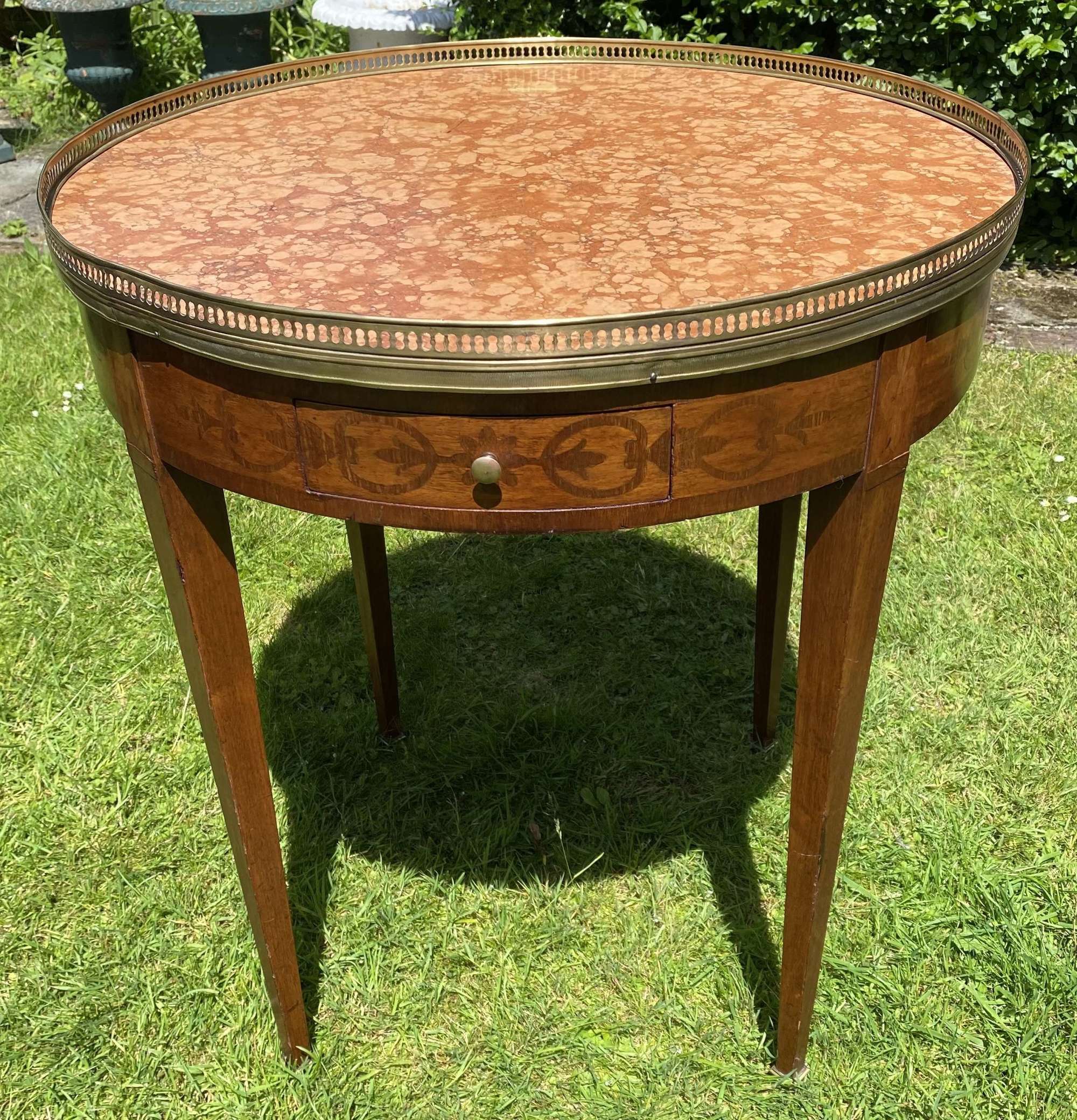 French marquetry Bouillotte table