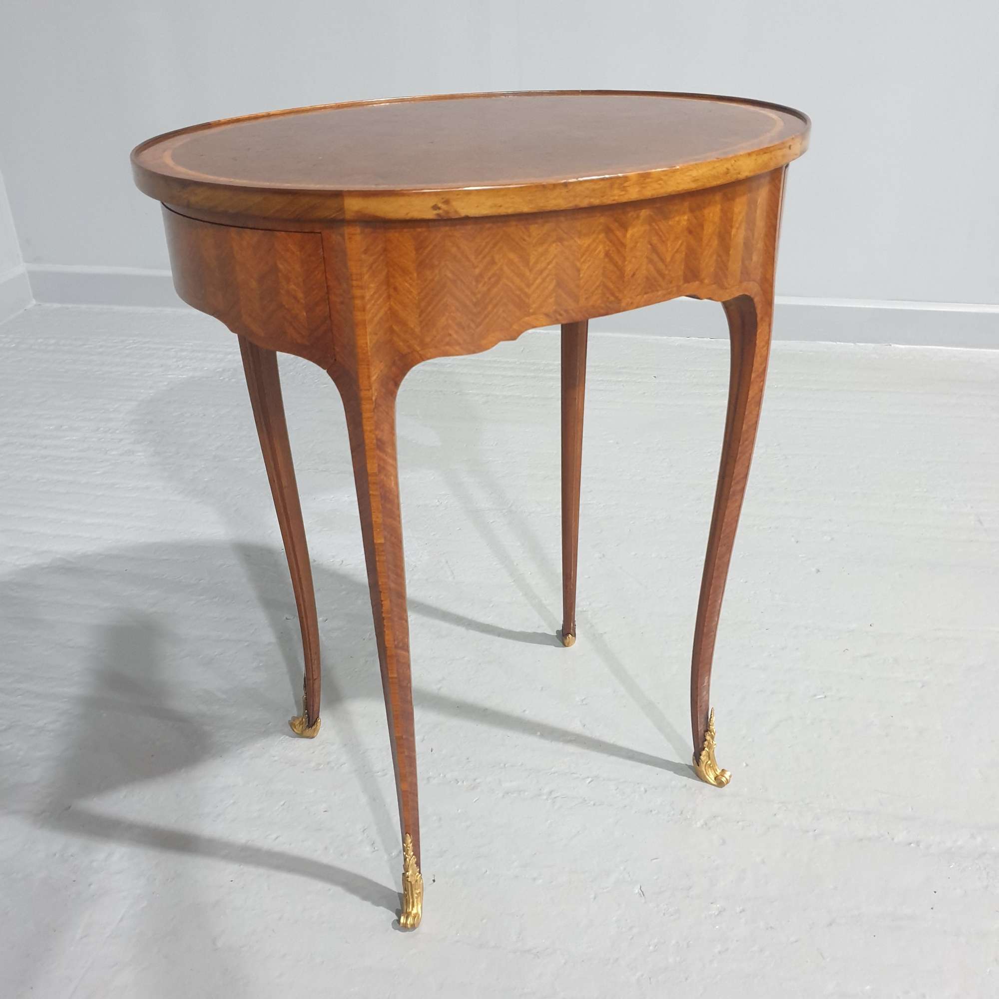 Superb French Parquetry Lamp Table