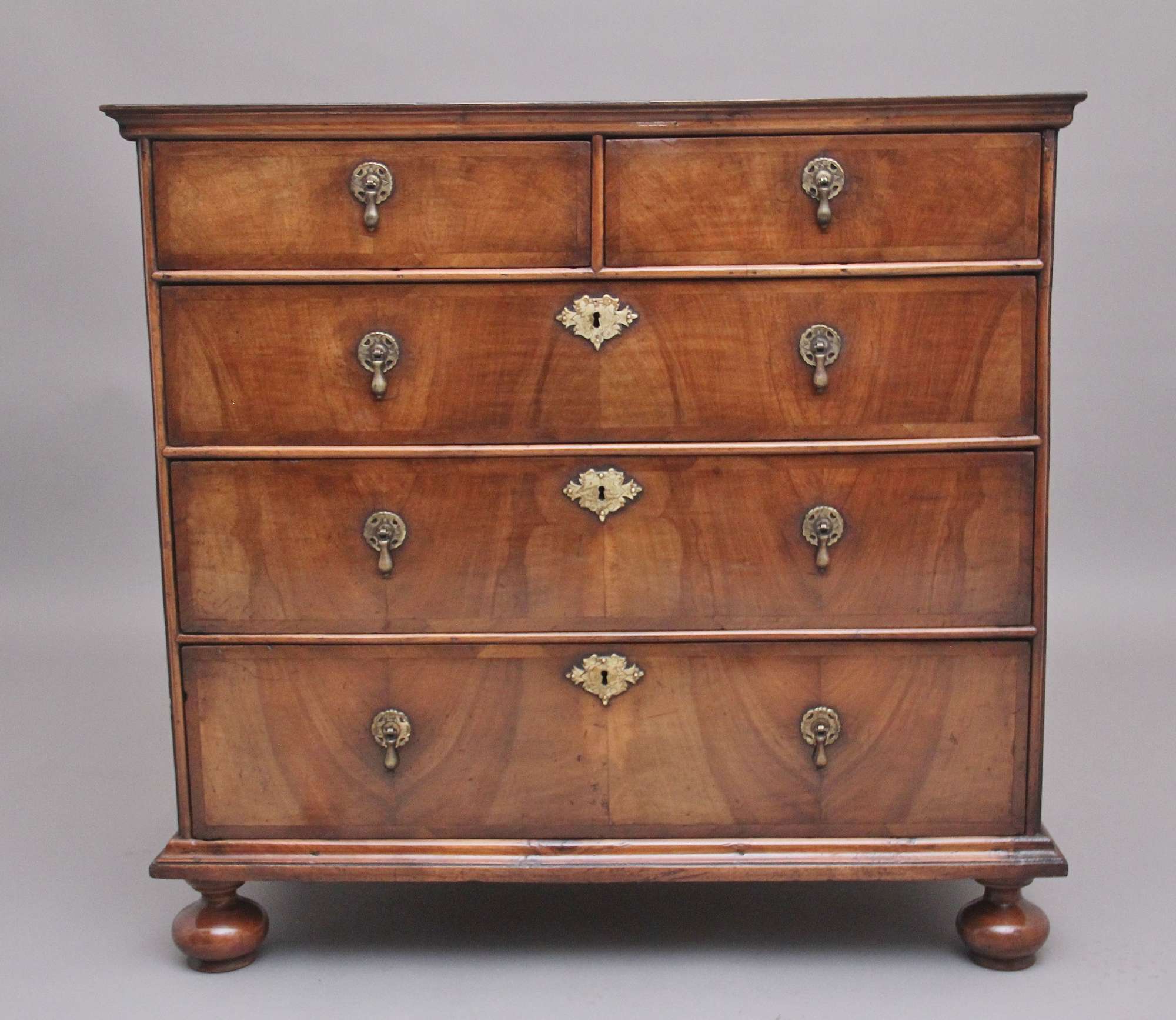18th Century Walnut Antique Chest Of Drawers
