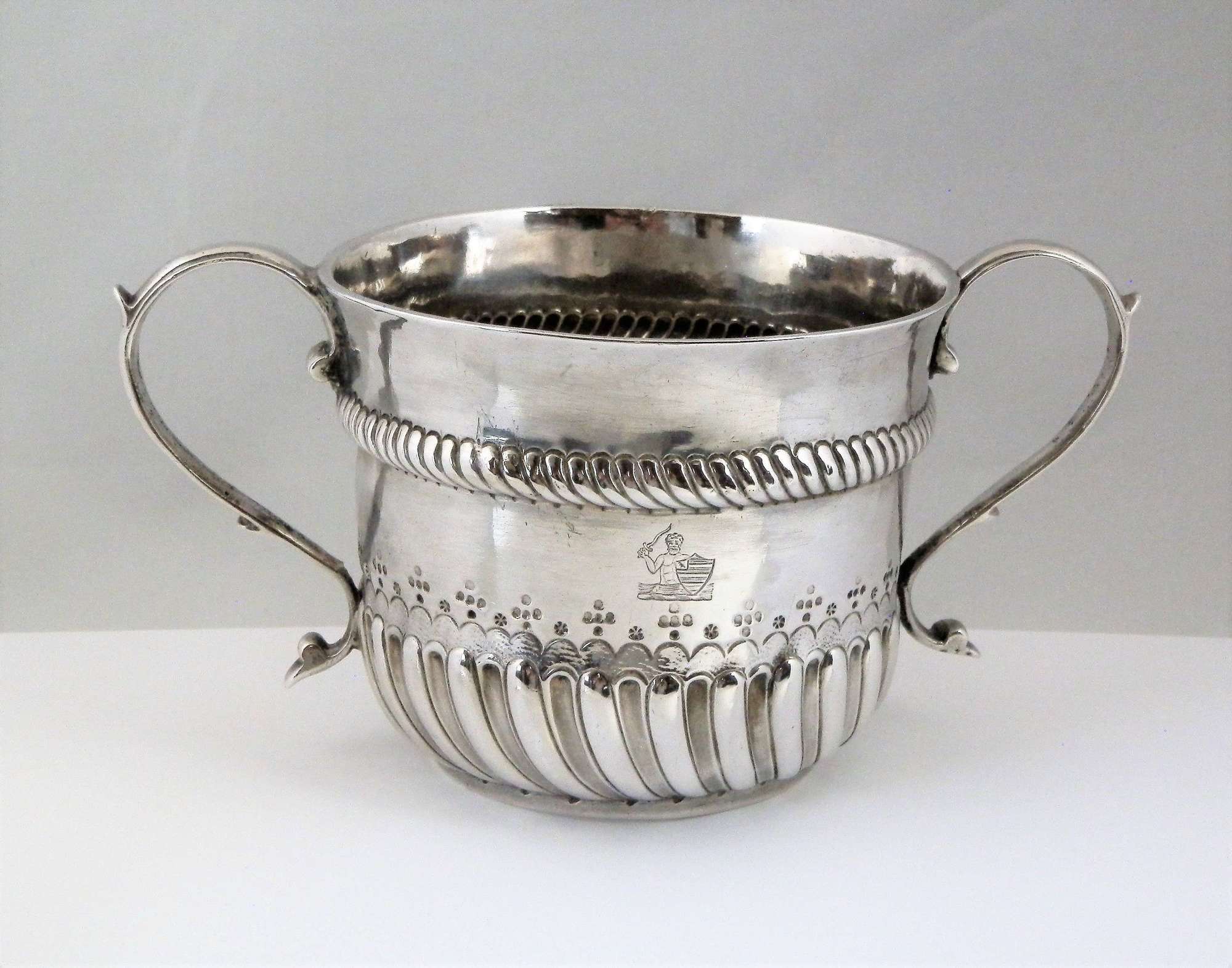 A William and Mary silver porringer, London 1694