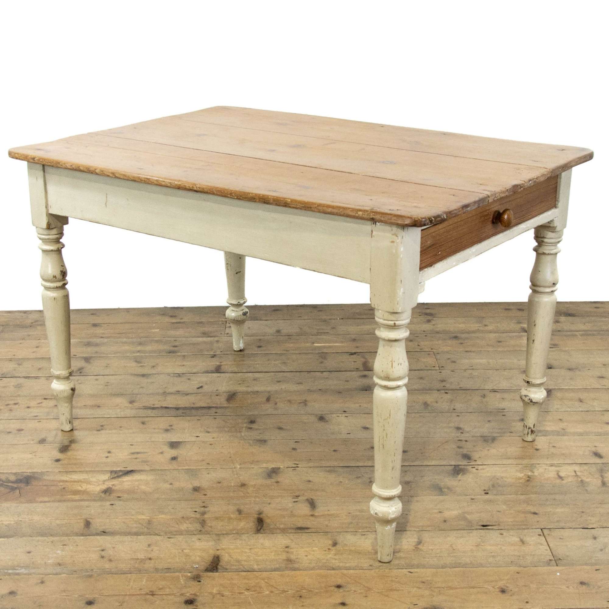 Rustic Painted Antique Pine Kitchen Table