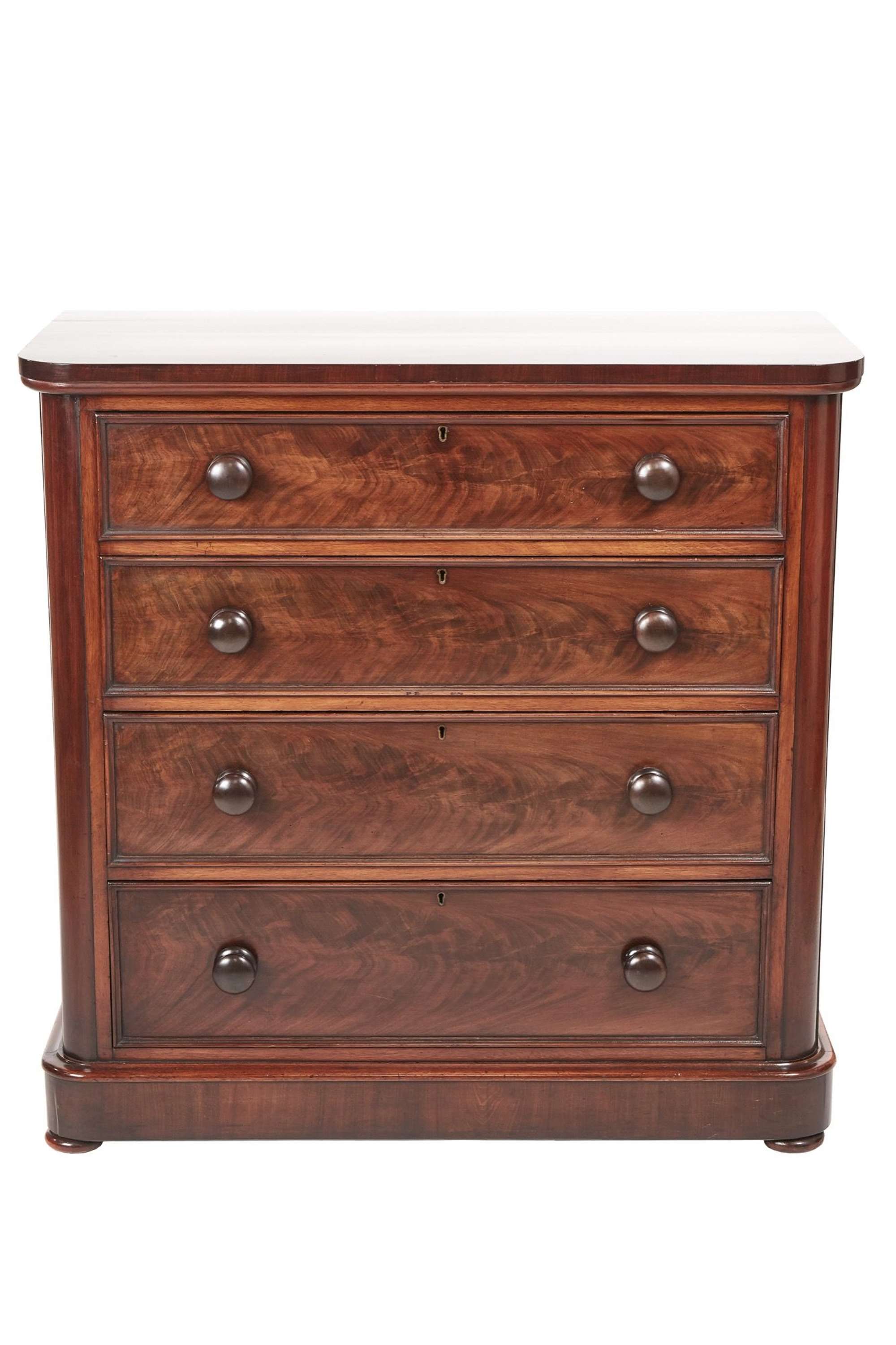 Antique Victorian Quality Mahogany Chest Of Drawers