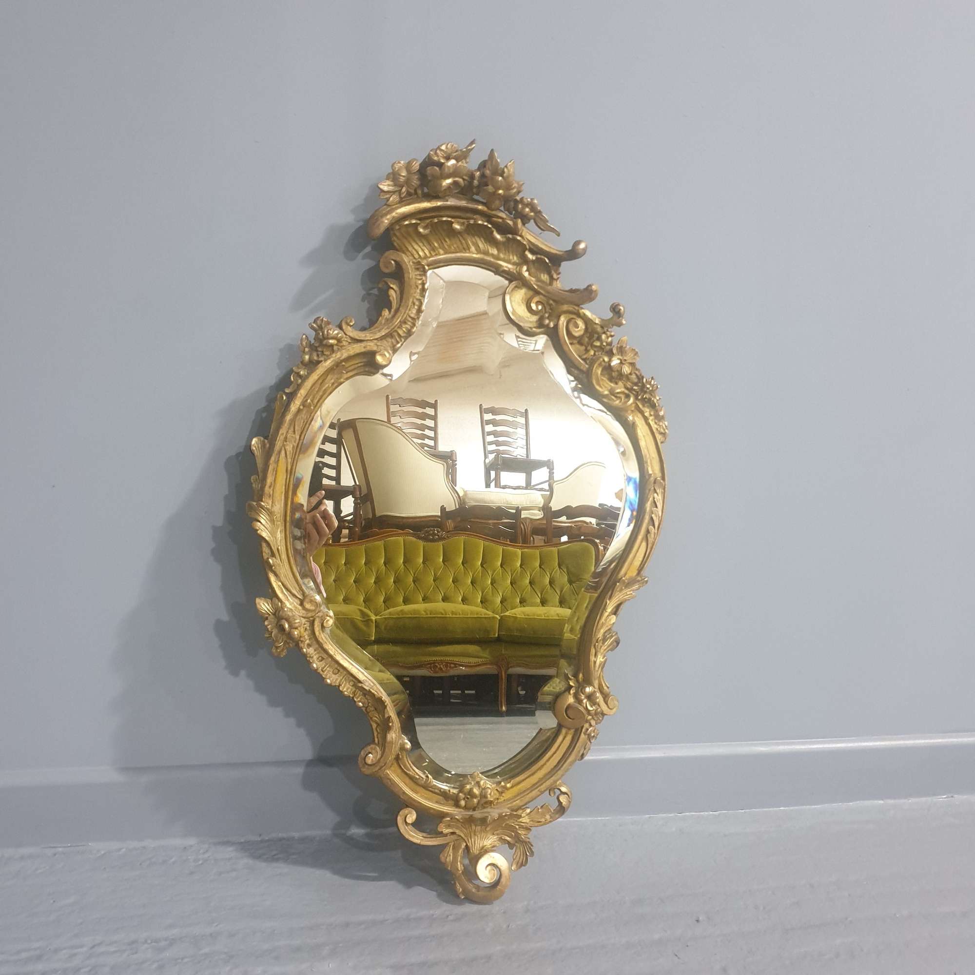 Early Victorian Gilt Antique Mirror