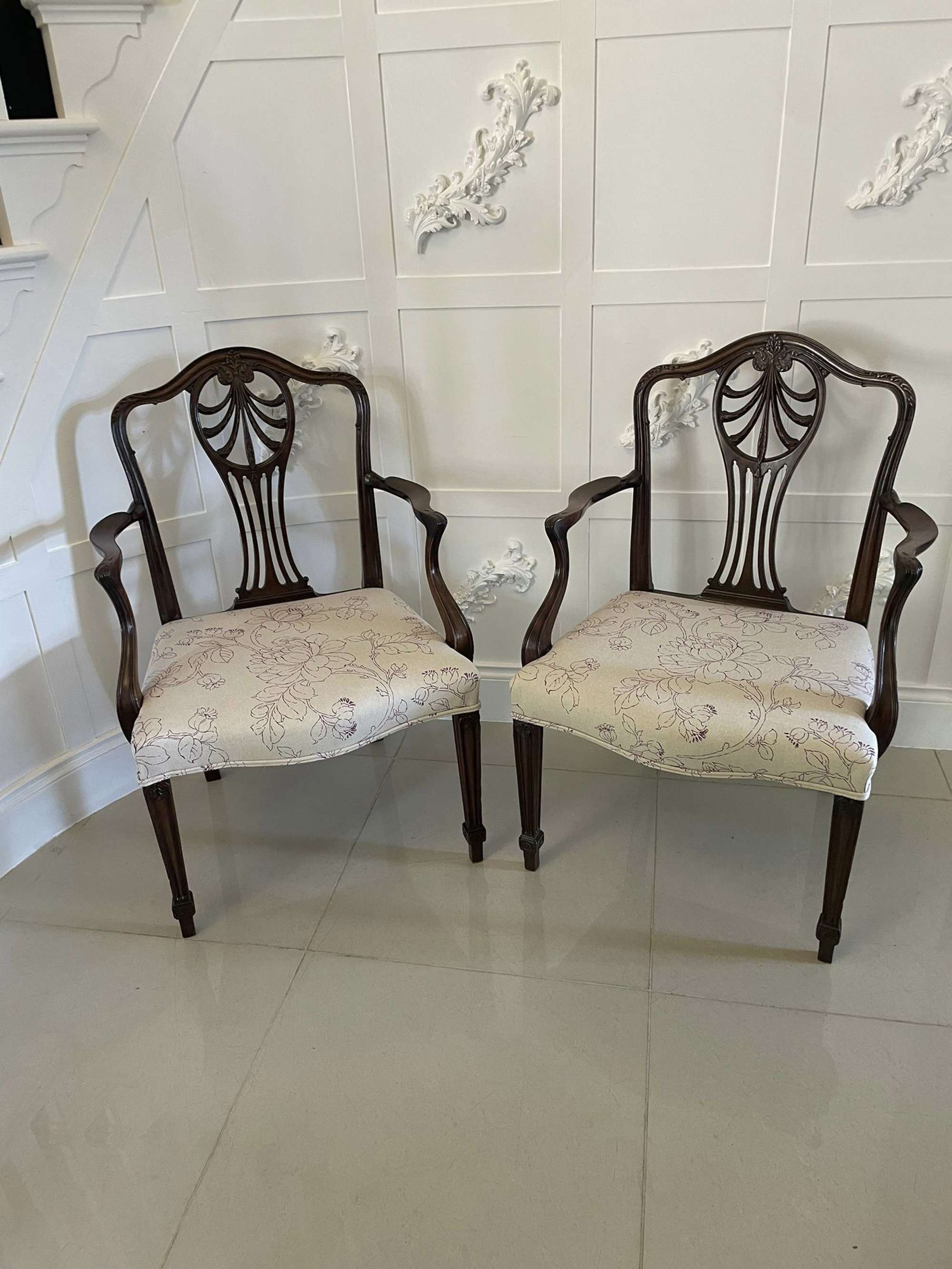Outstanding Quality Pair Of Antique Victorian Desk Chairs