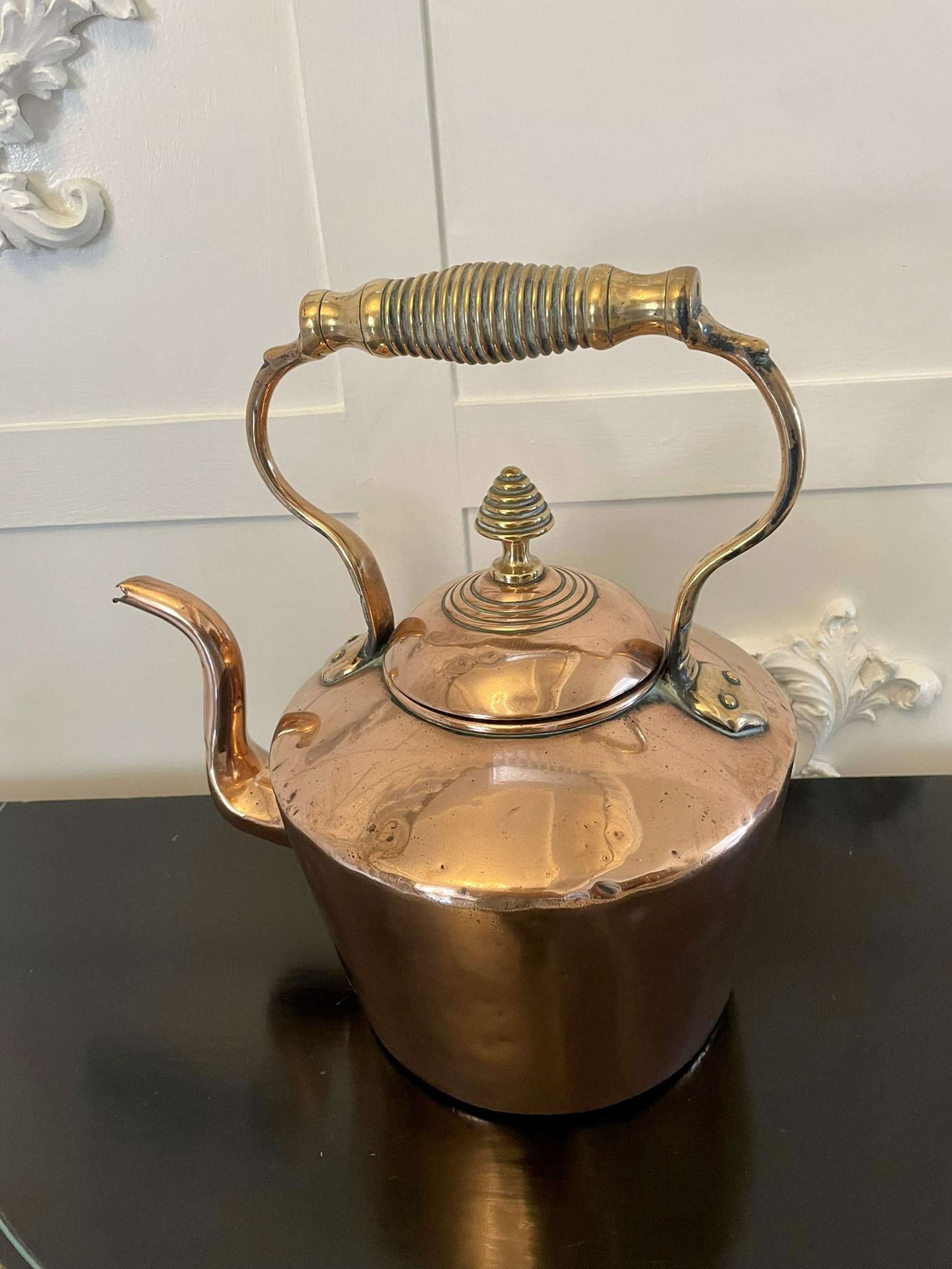 Large George Iii Antique Copper Kettle