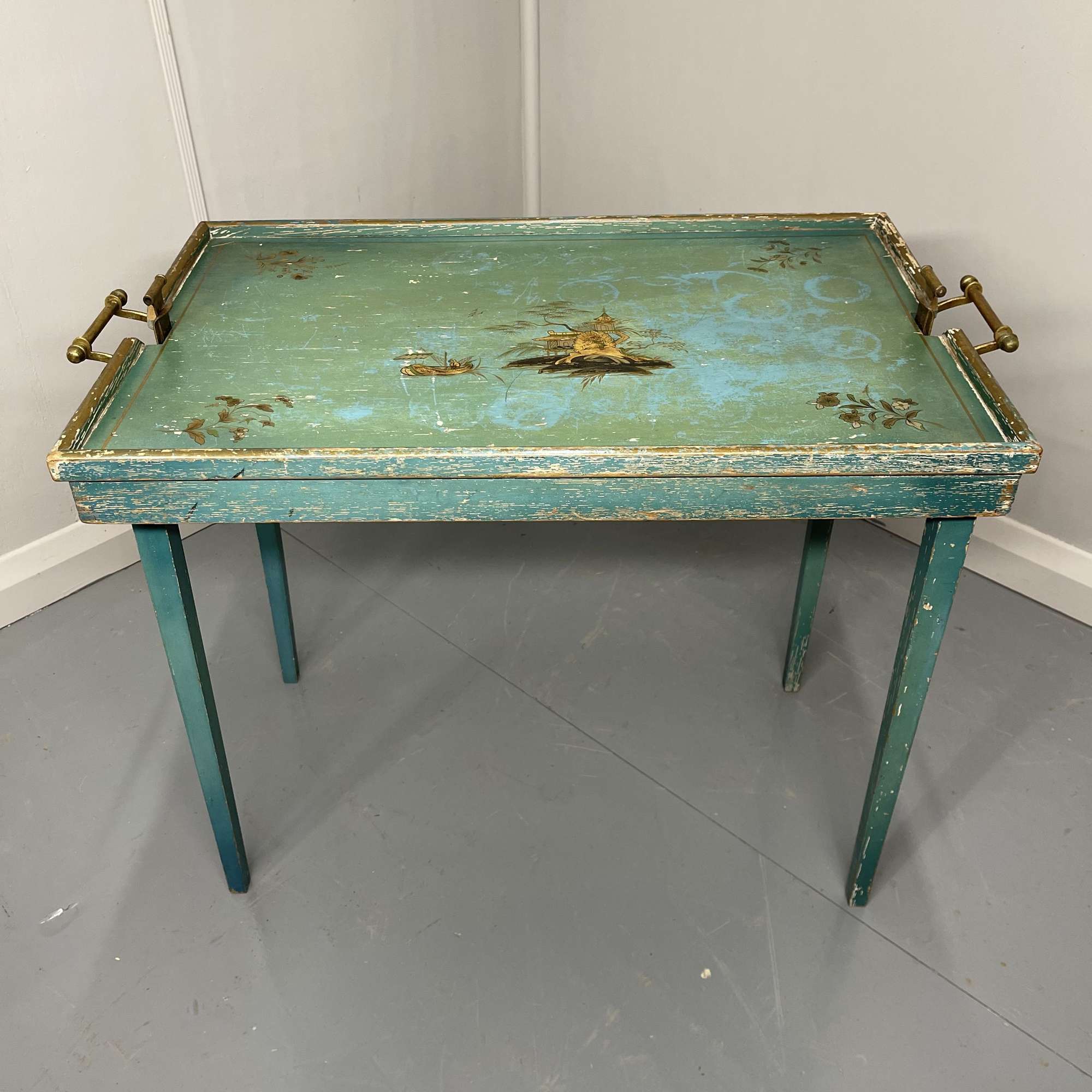 Folding Chinoiserie Tray Table
