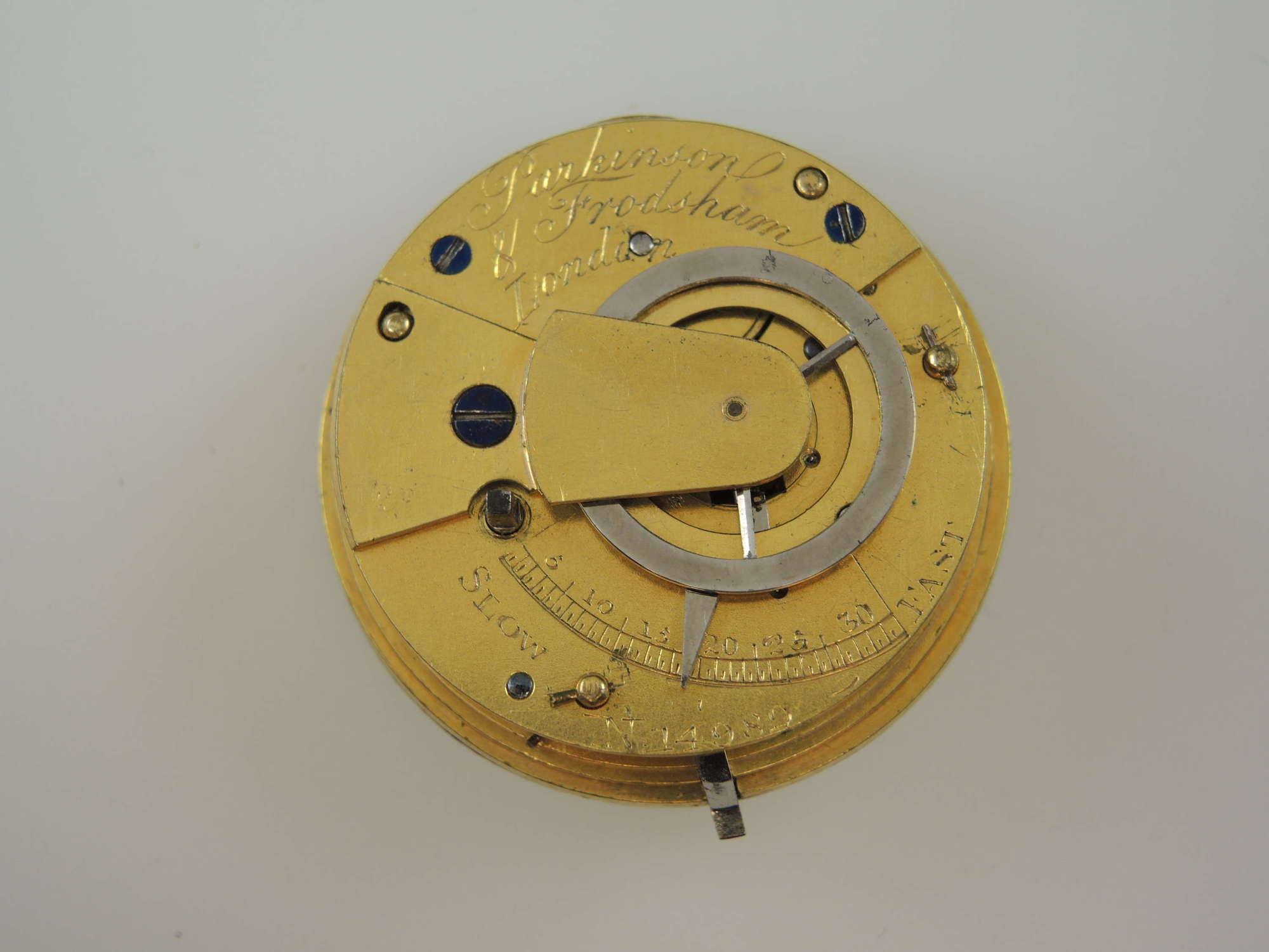 Verge fusee pocket watch movement by Parkinson and Frodsham c1835