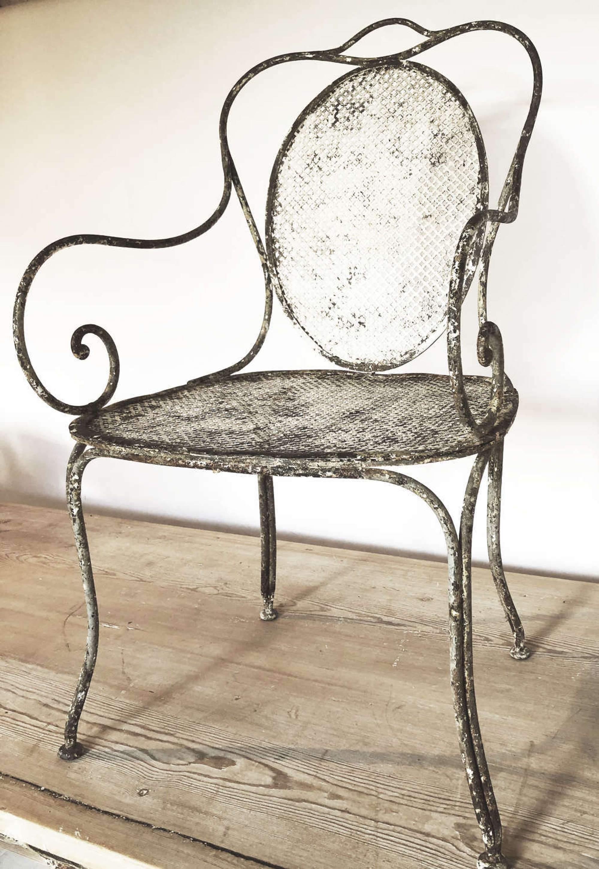 Late 19th c single French Iron Chair - circa 1890