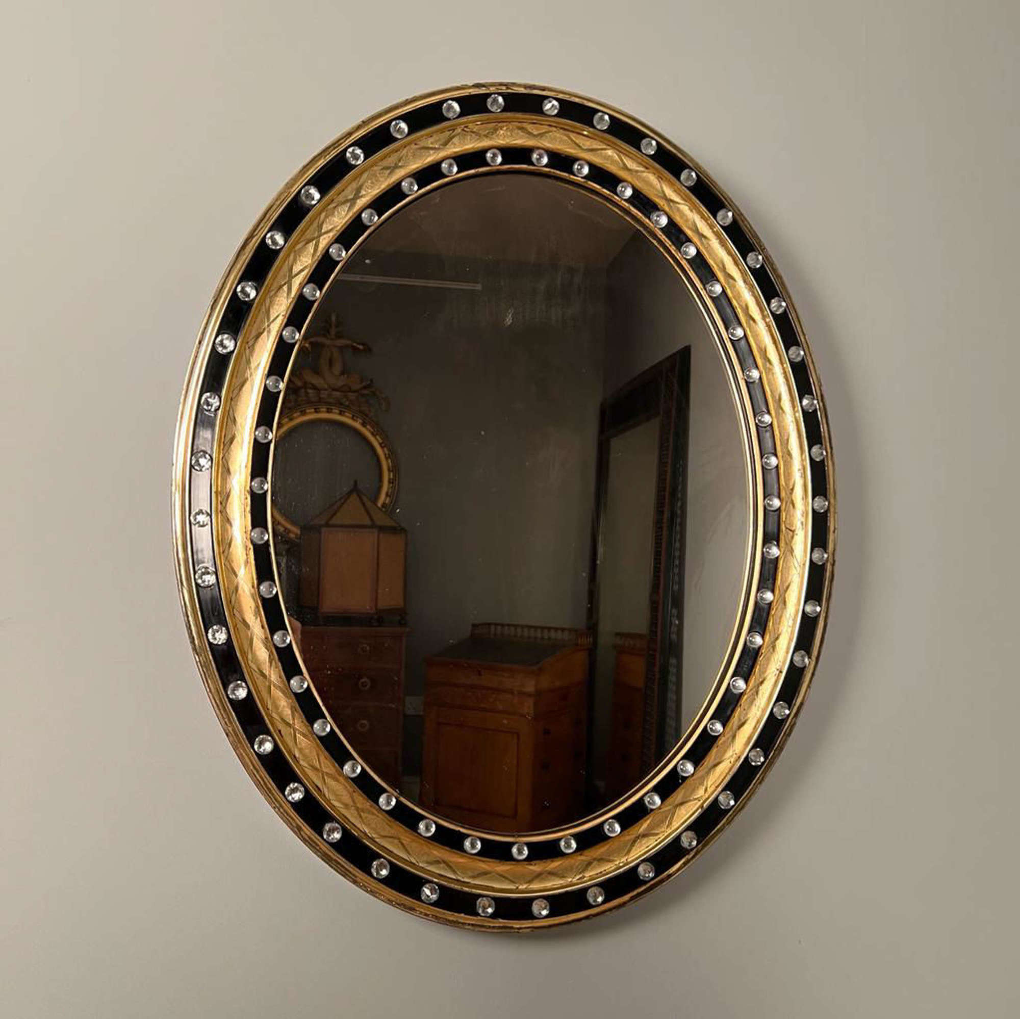 Regency Irish Oval Mirror