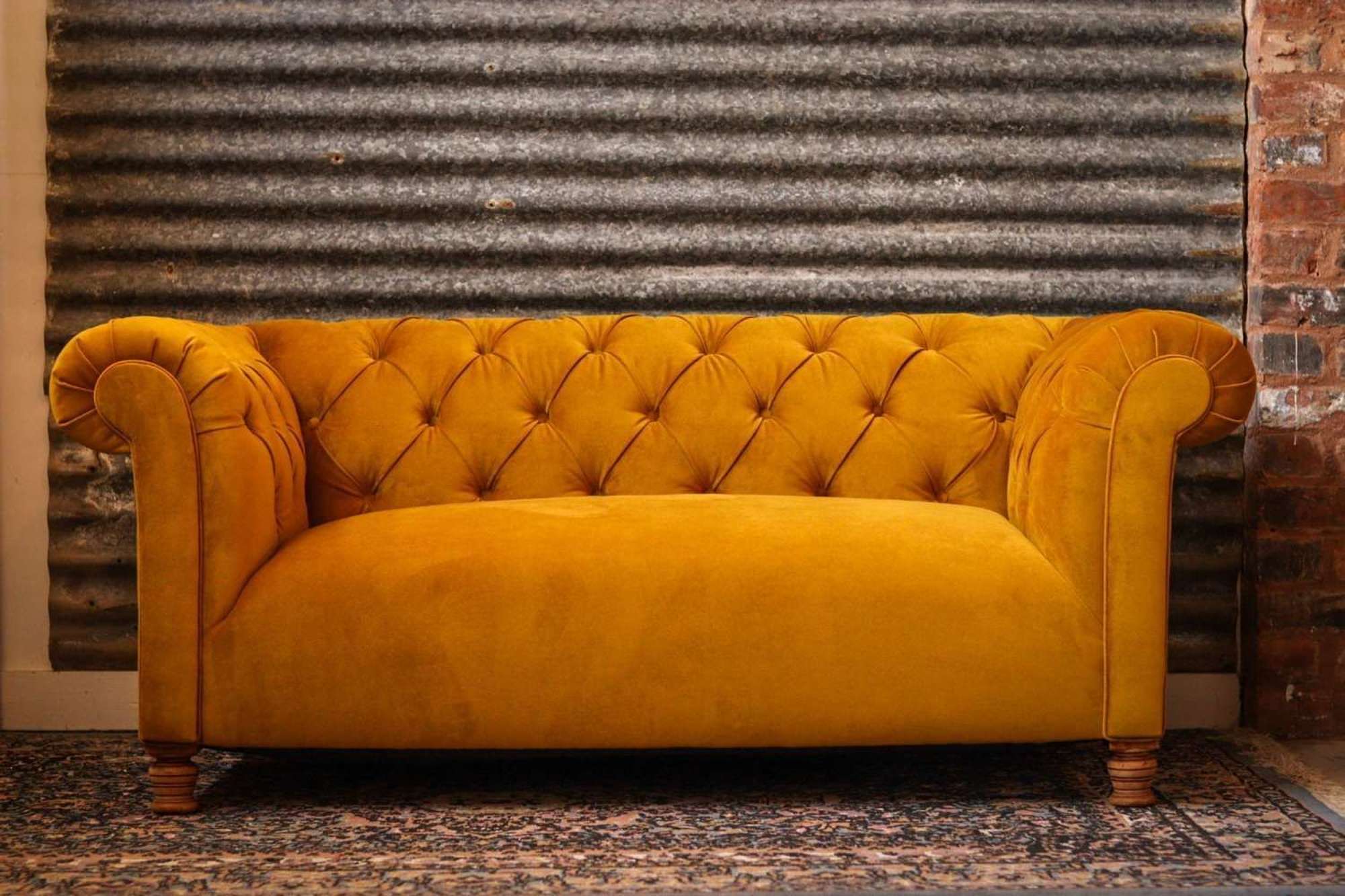 Freshly Upholstered Velvet Victorian Chesterfield