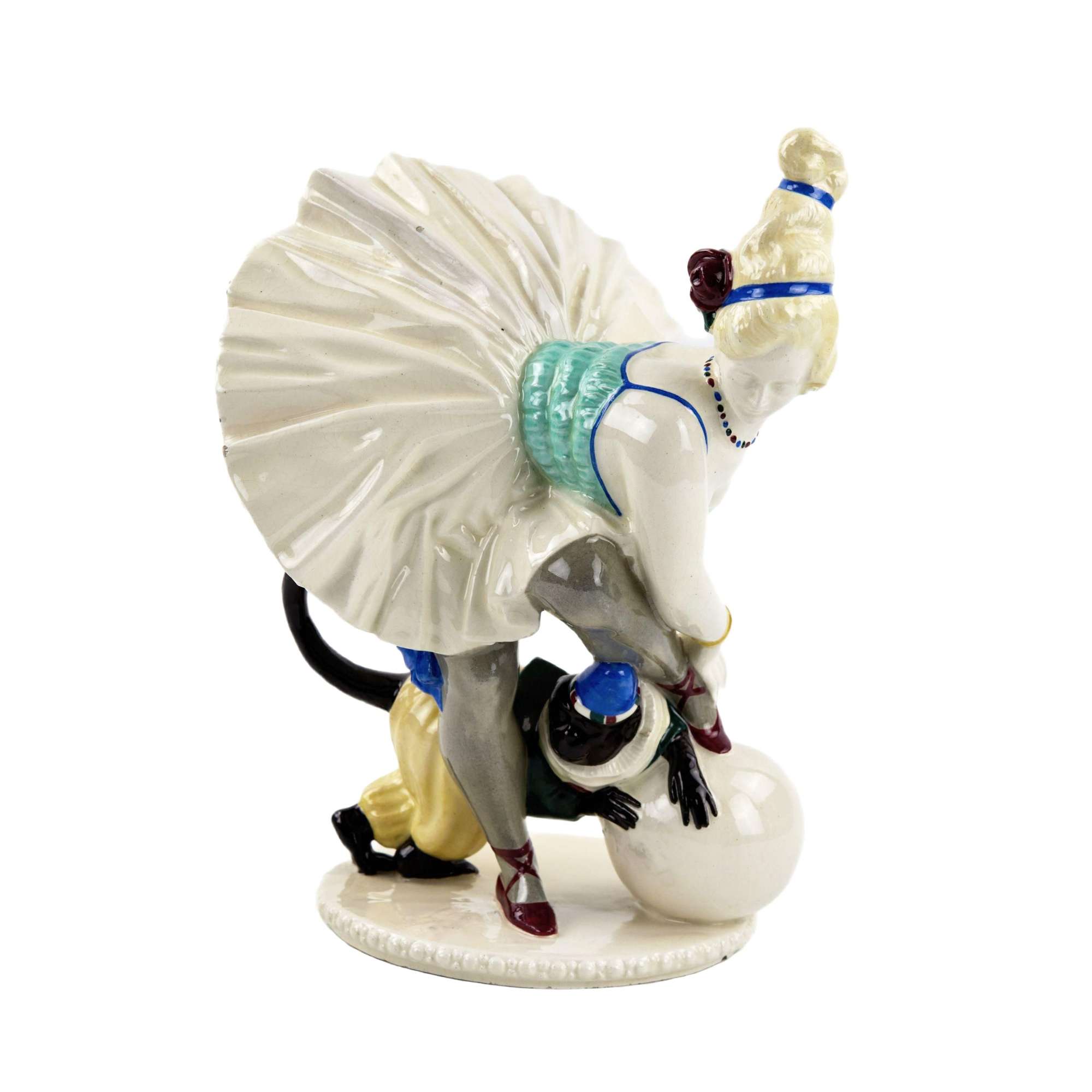 Faience In the Circus Arena Figurine by Anton Klieber, 1920s