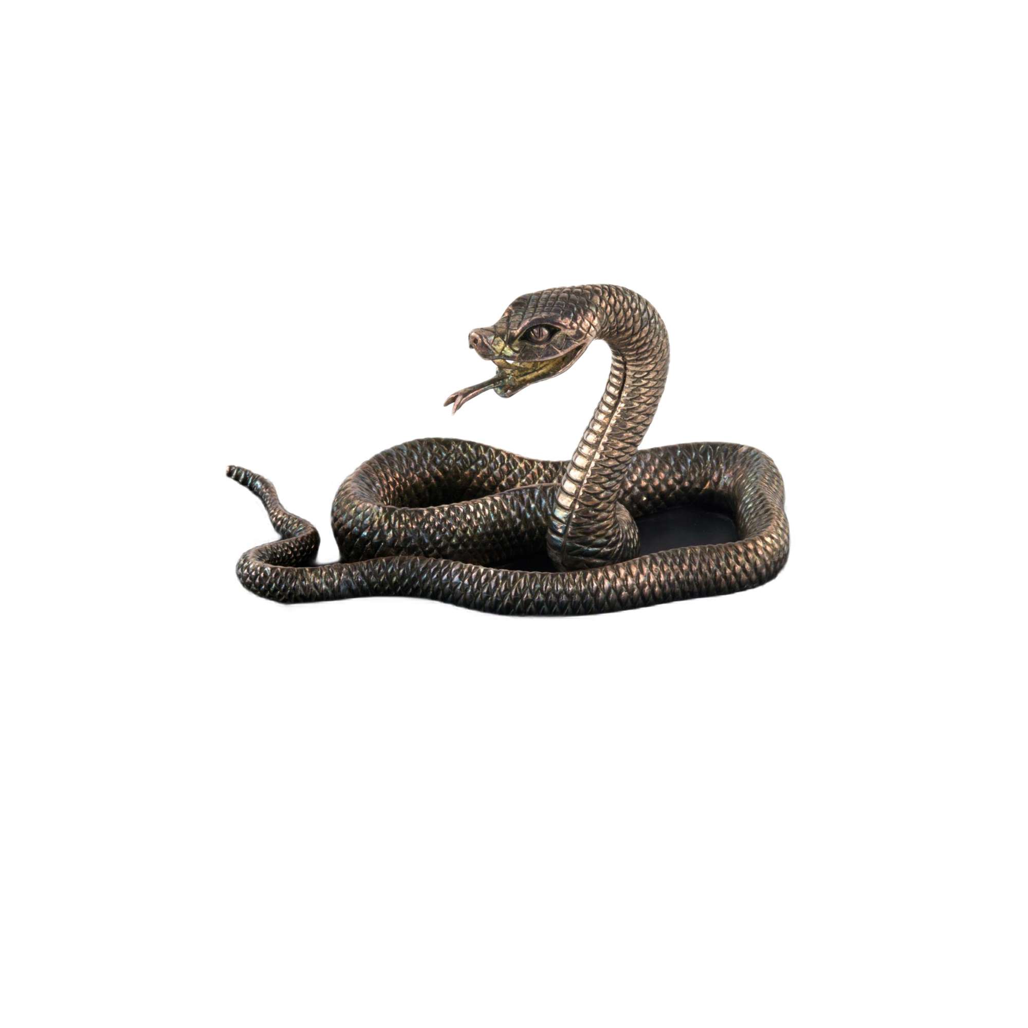 Silver Plated Snake Figure