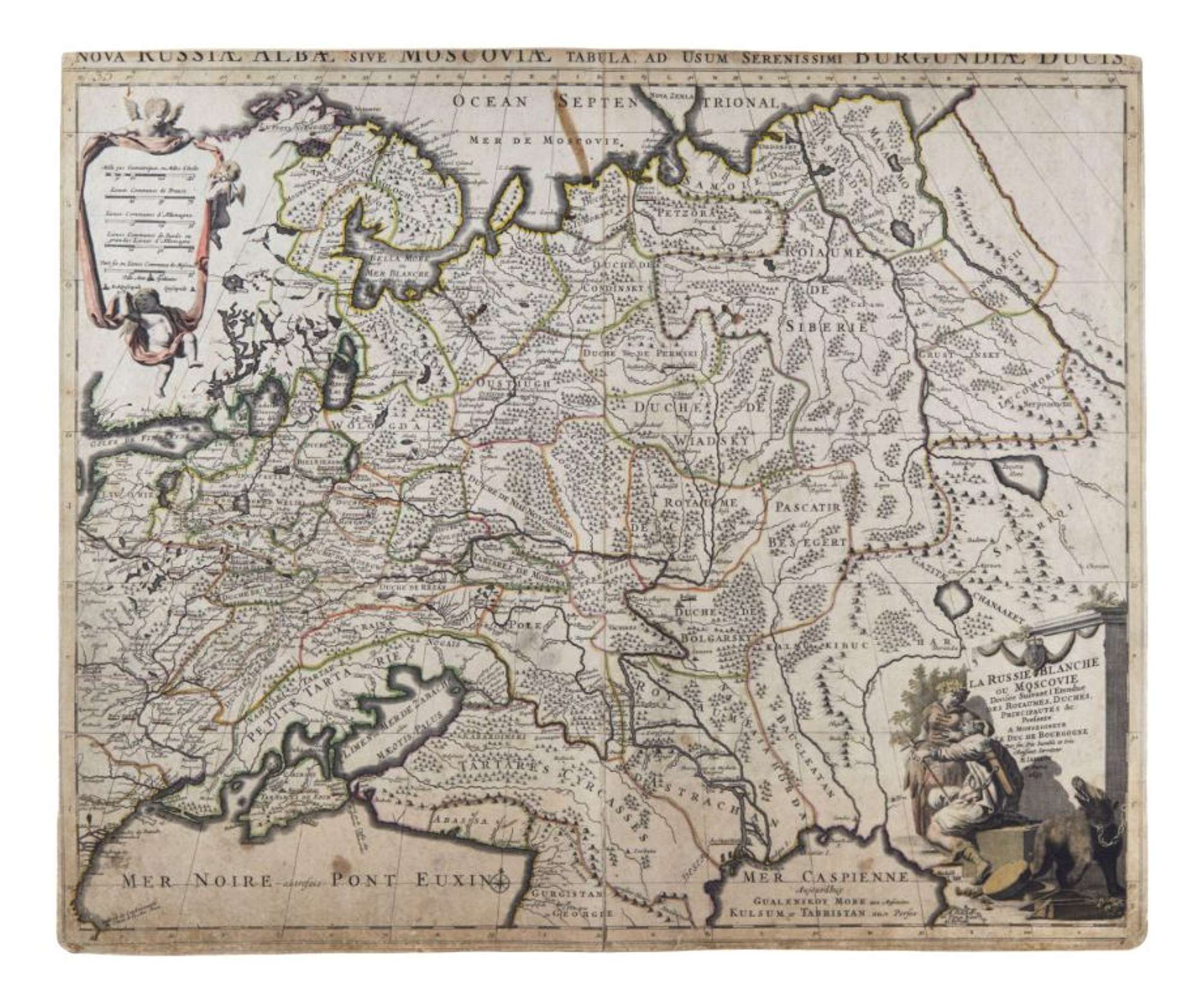 Map of Russia at the End of the 17th Century